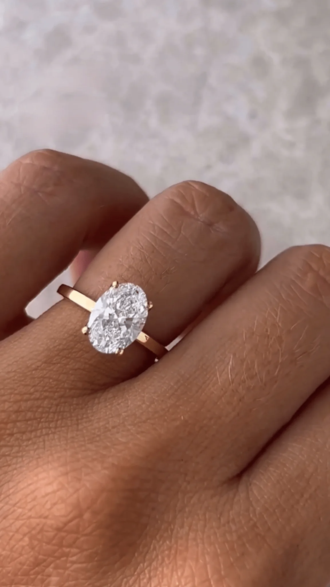 2 Carat Oval Cut Nature Inspired Engagement Ring - Image 2