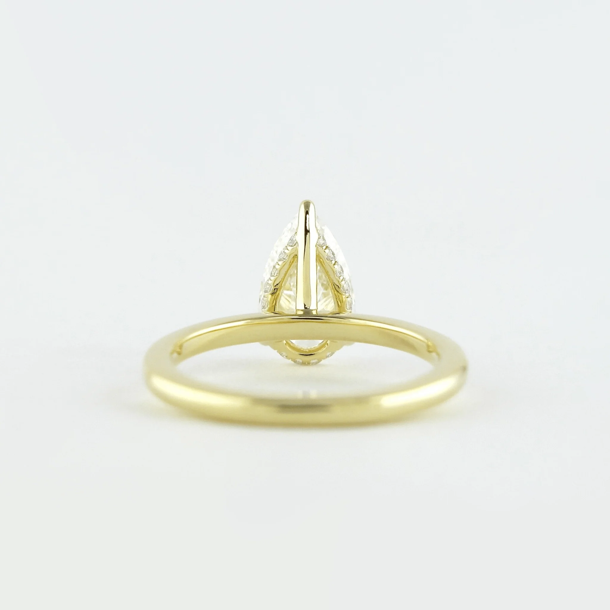 2 Carat Pear Cut Hidden Halo Engagement Ring - Image 12