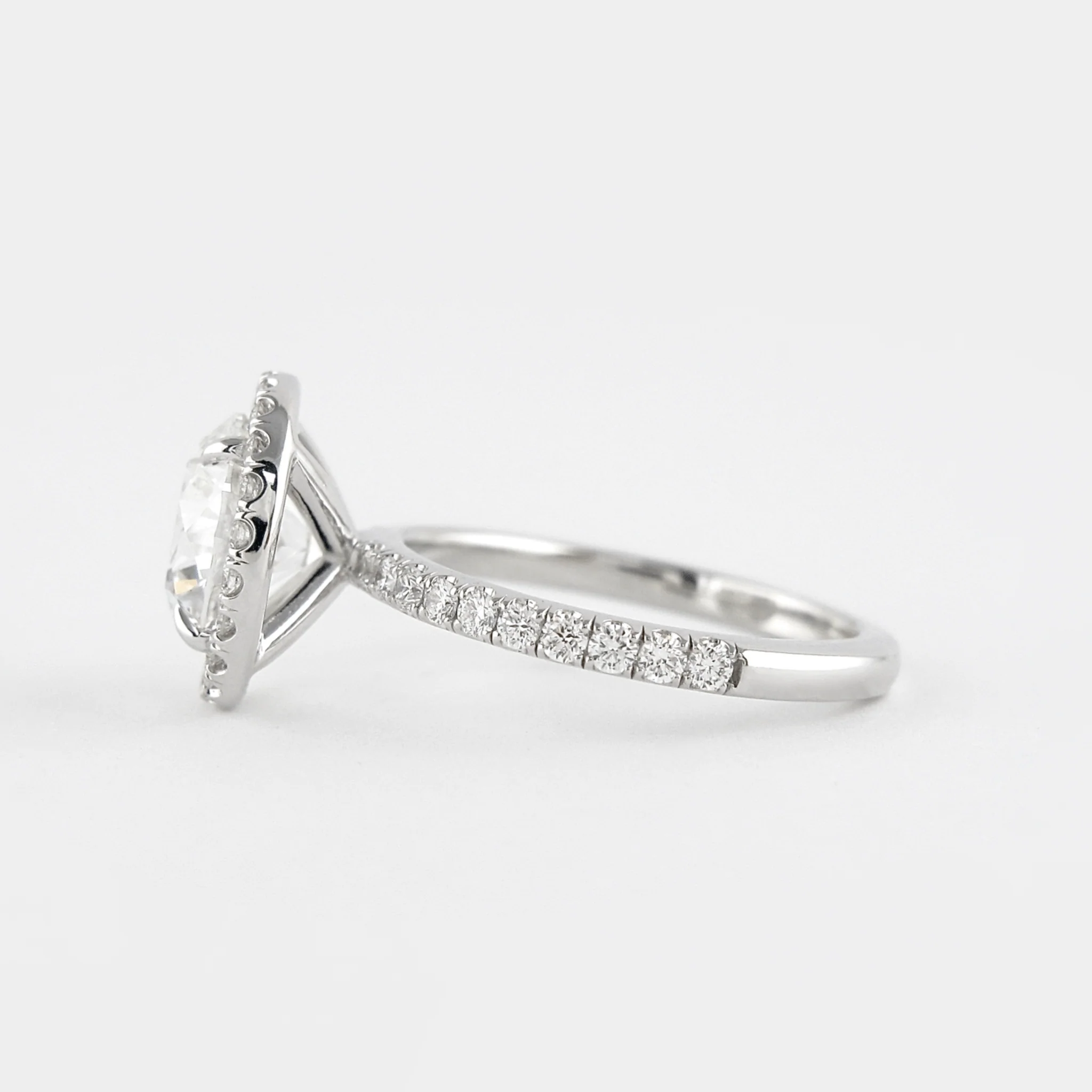 2 Carat Round Cut Halo Diamond Classic Engagement Ring - Image 10