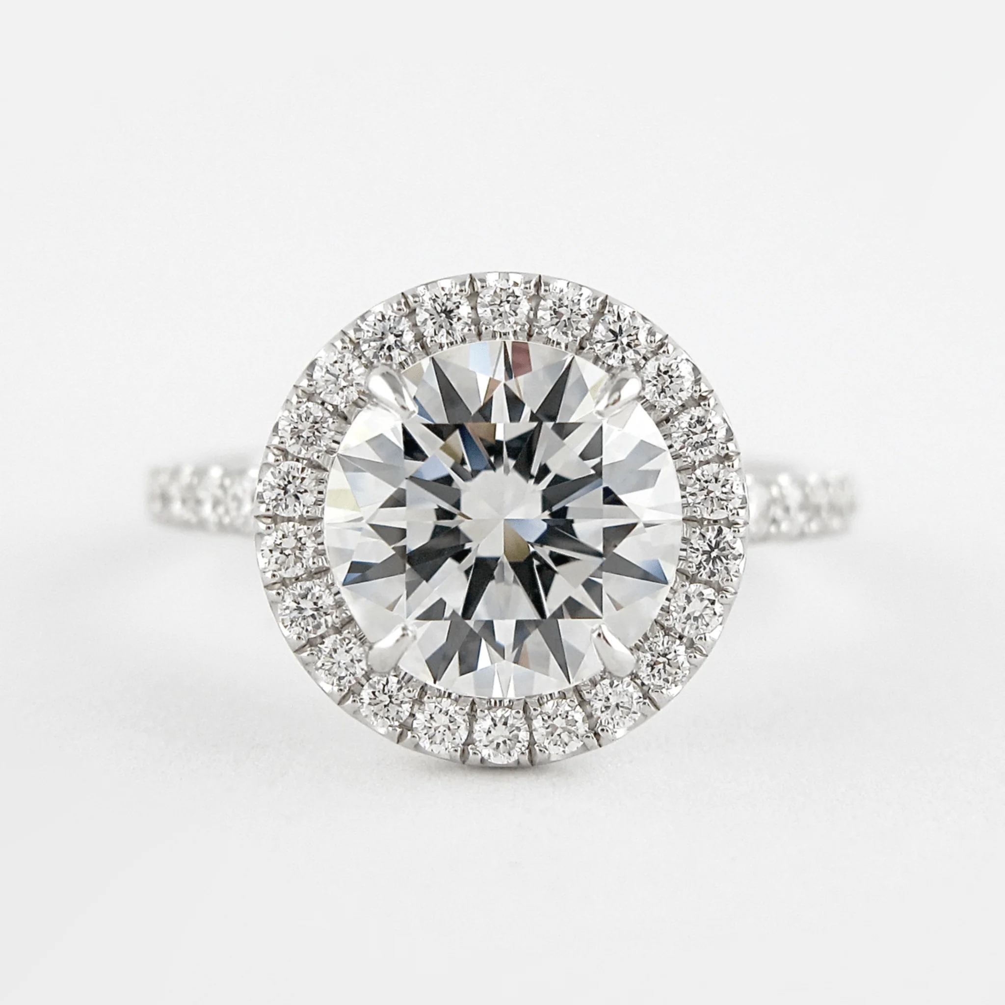 2 Carat Round Cut Halo Diamond Classic Engagement Ring - Image 13