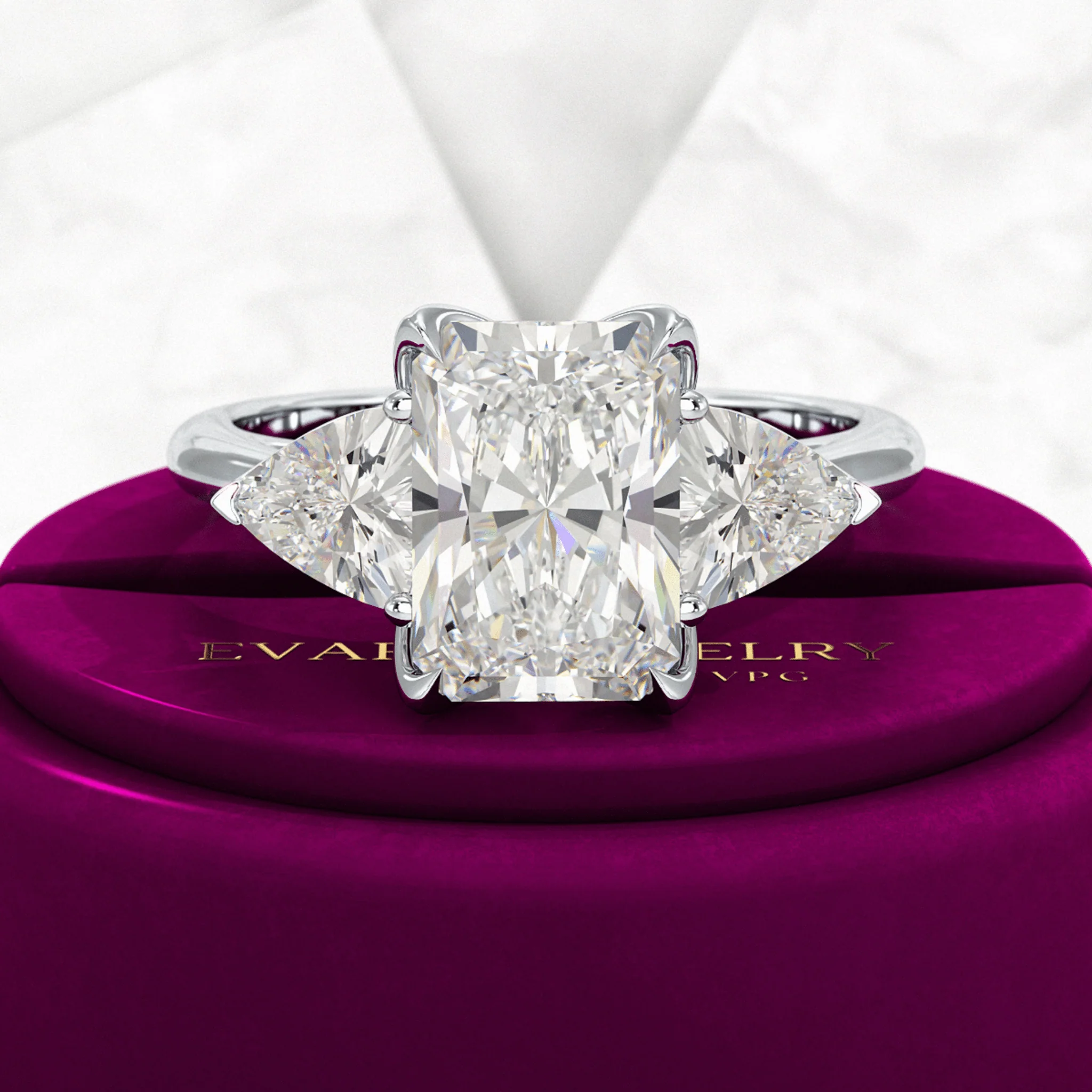 3.00 Carat Radiant Cut Diamond Engagement Ring - Image 8