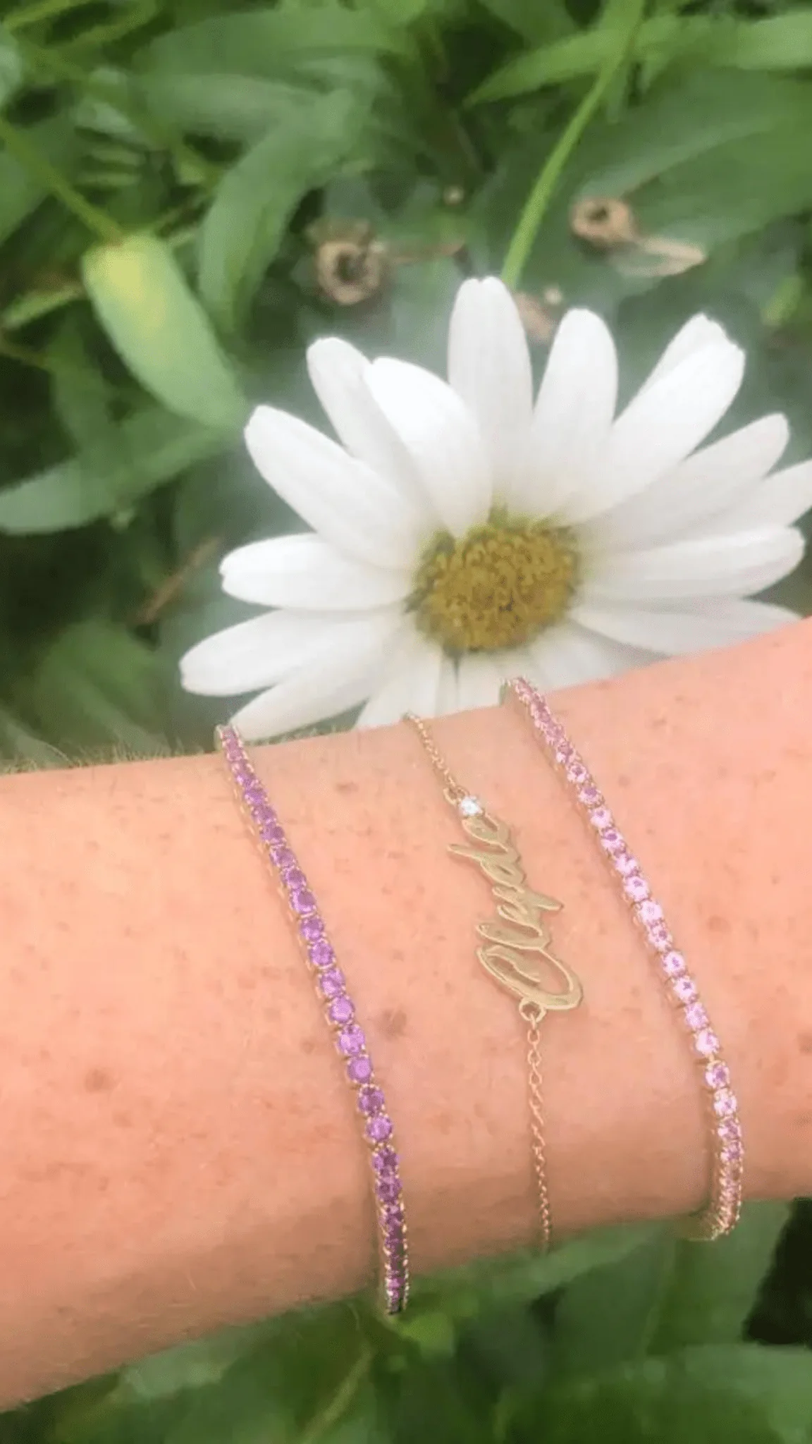 3.24 Carat Purple Amethyst Tennis Bracelet in 14K/18K Solid Gold - Image 6