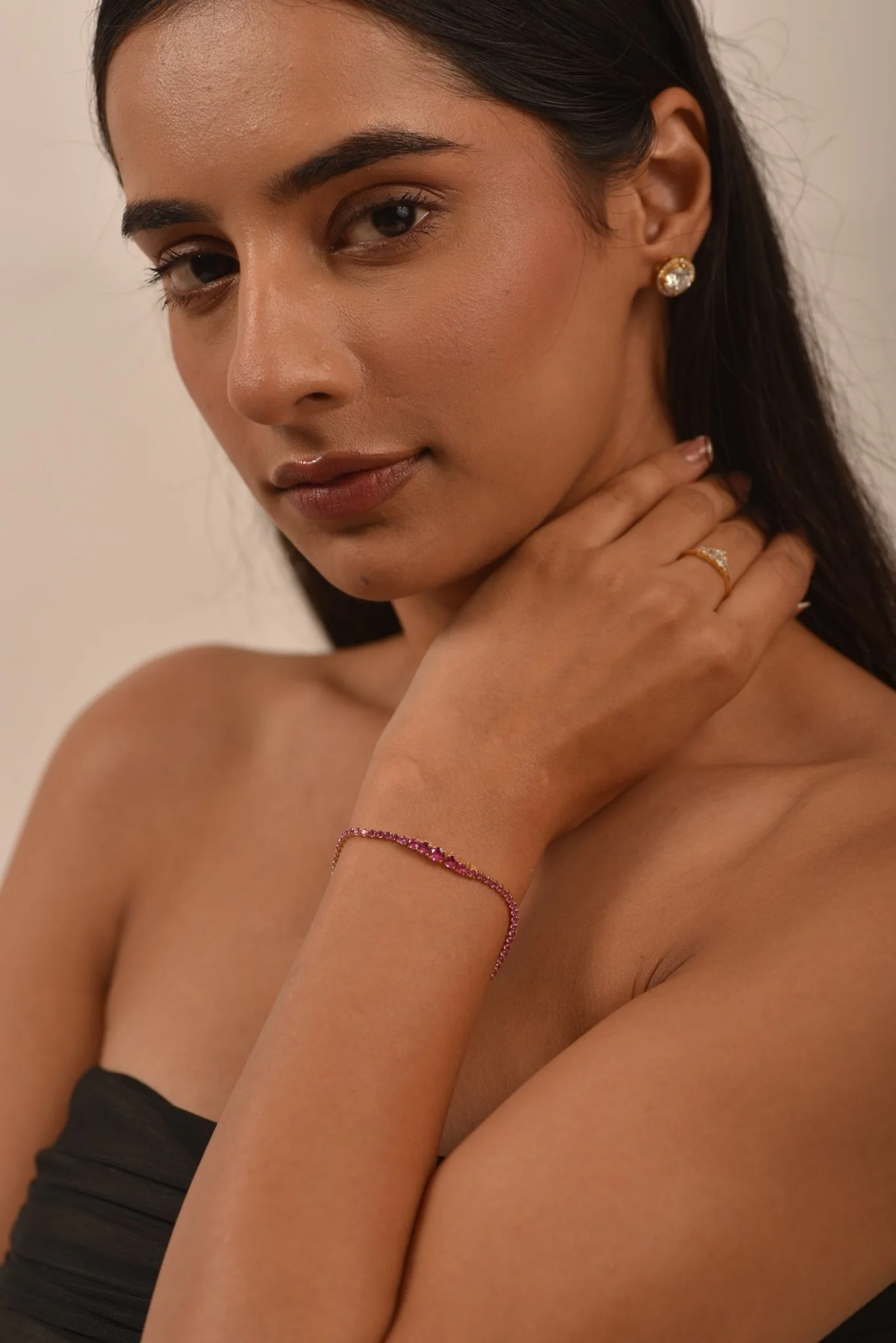 3.36 Carat Natural Pink Sapphire Graduated Tennis Bracelet in 14K/18K Solid Gold - Image 6