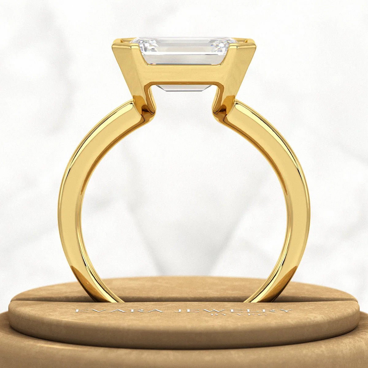 3 Carat Emerald Cut East West Anniversary Ring - Image 6