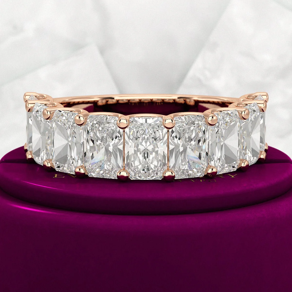 4.50 Carat Radiant Cut Diamond Statement Band - Image 14