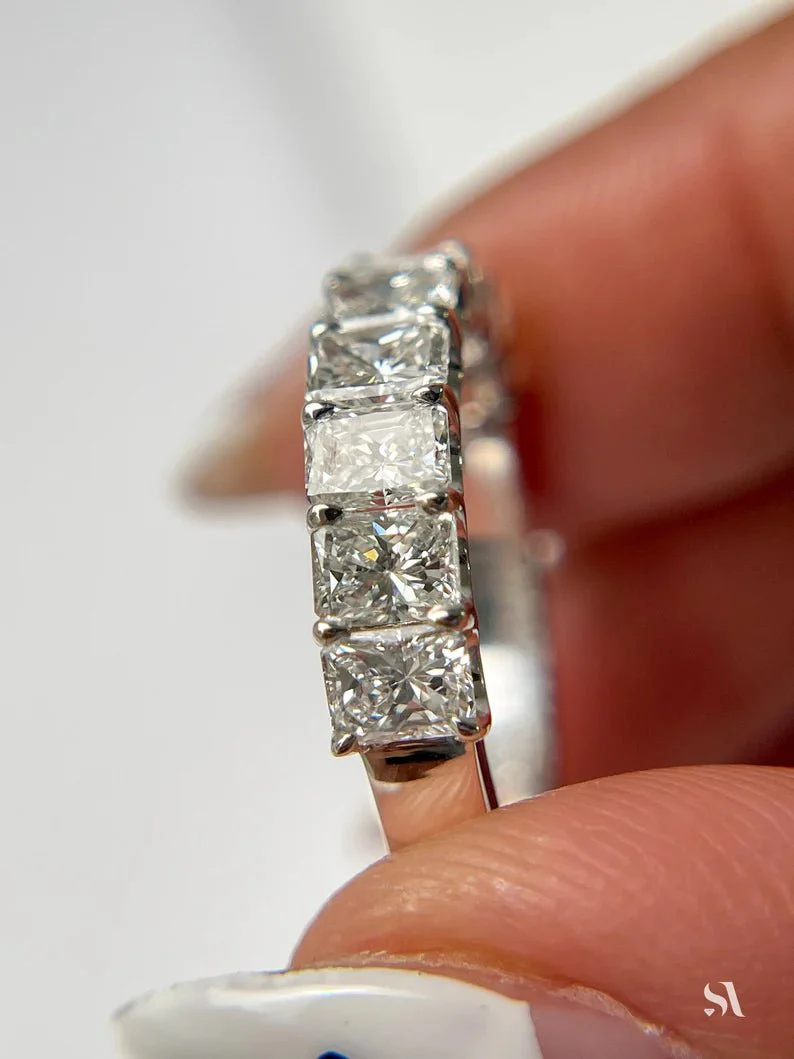 4.50 Carat Radiant Cut Diamond Statement Band - Image 2