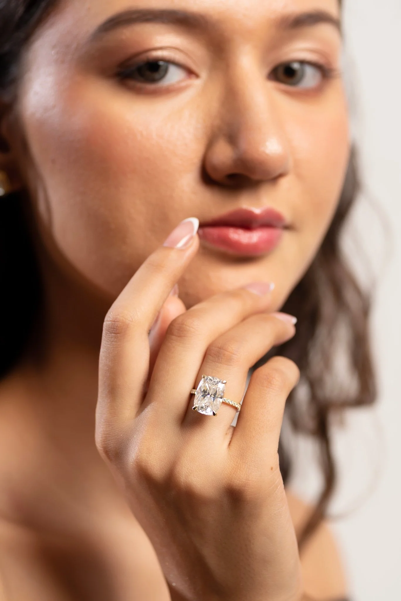 5 Carat Elongated Cushion Cut Diamond Wedding Ring - Image 5