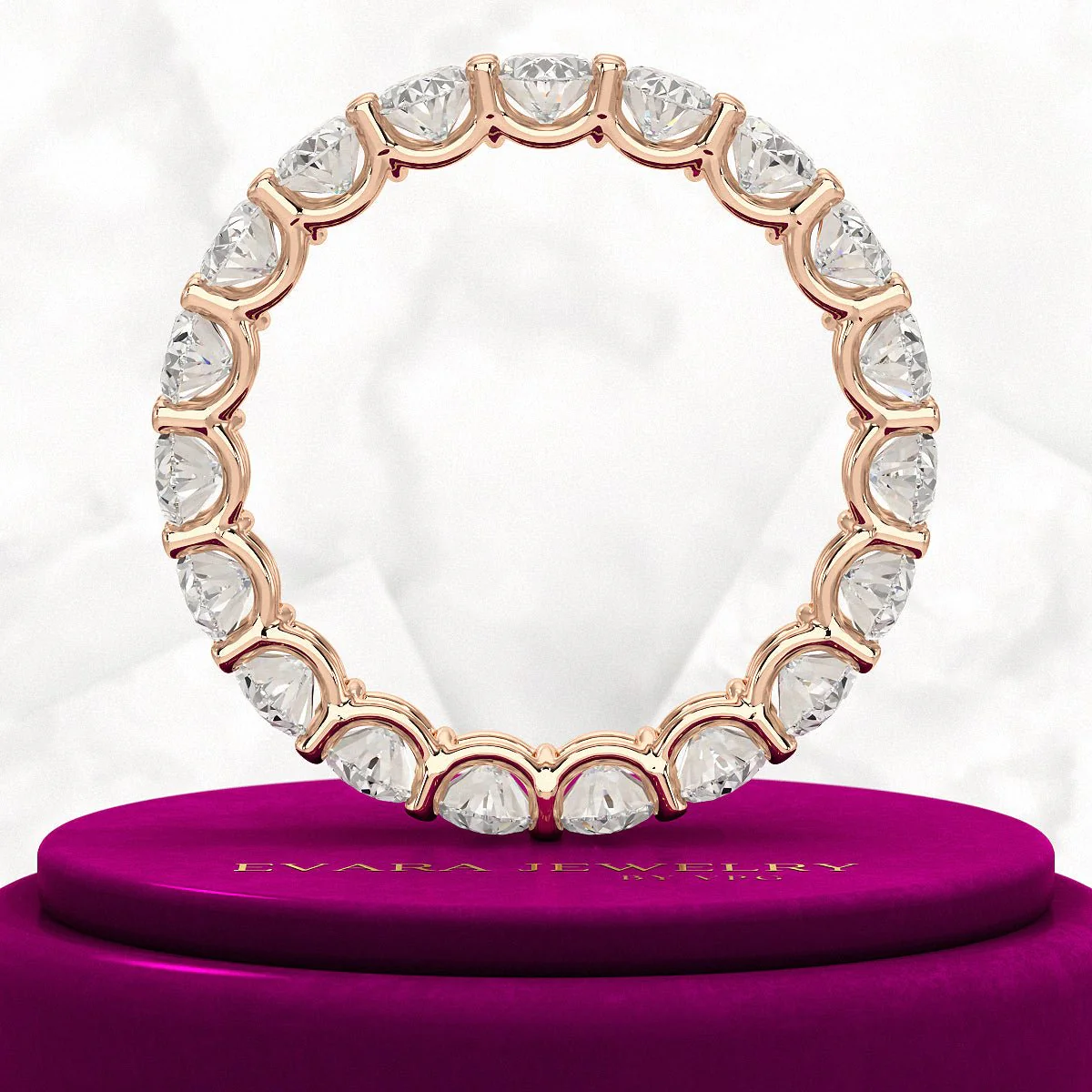 5 Carat Oval Cut Diamond Minimalist Eternity Wedding Band - Image 15