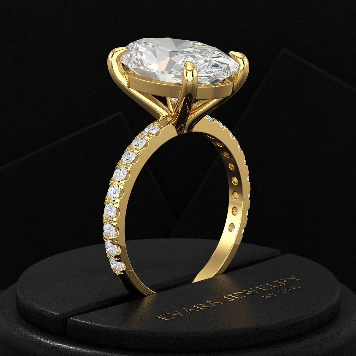 5 Carat Oval Cut Diamond Wedding Ring - Image 10