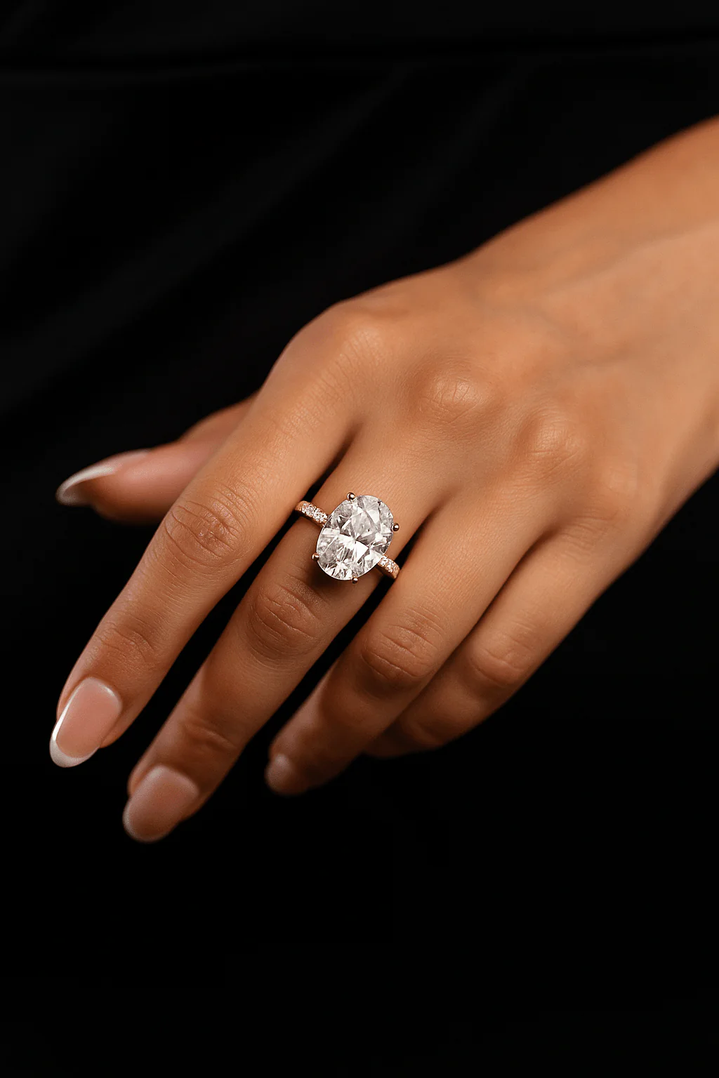 5 Carat Oval Cut Diamond Wedding Ring - Image 11