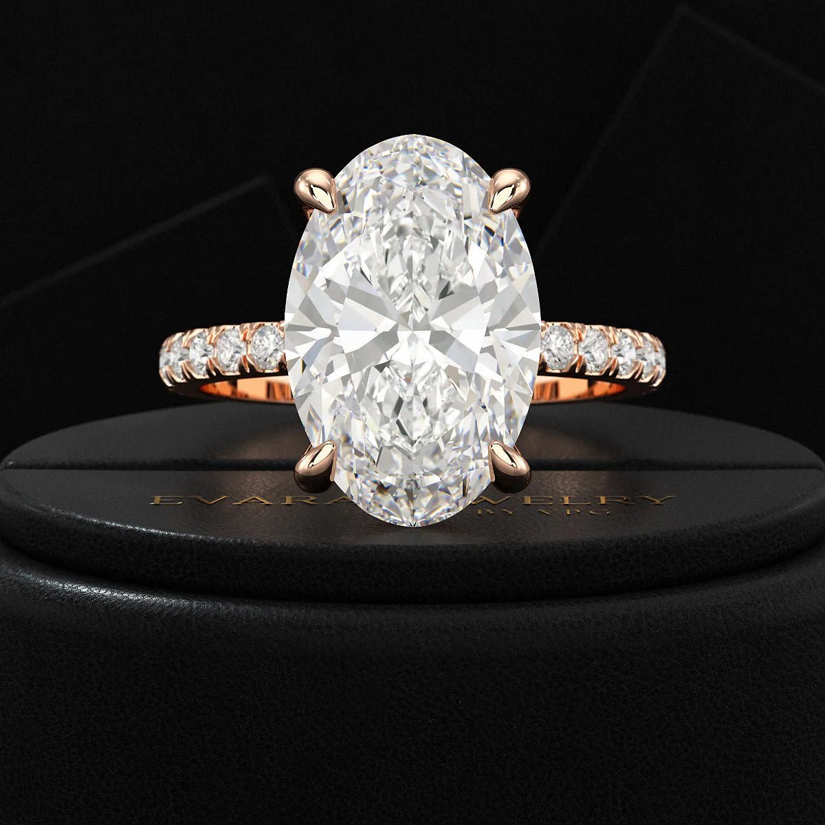 5 Carat Oval Cut Diamond Wedding Ring - Image 13