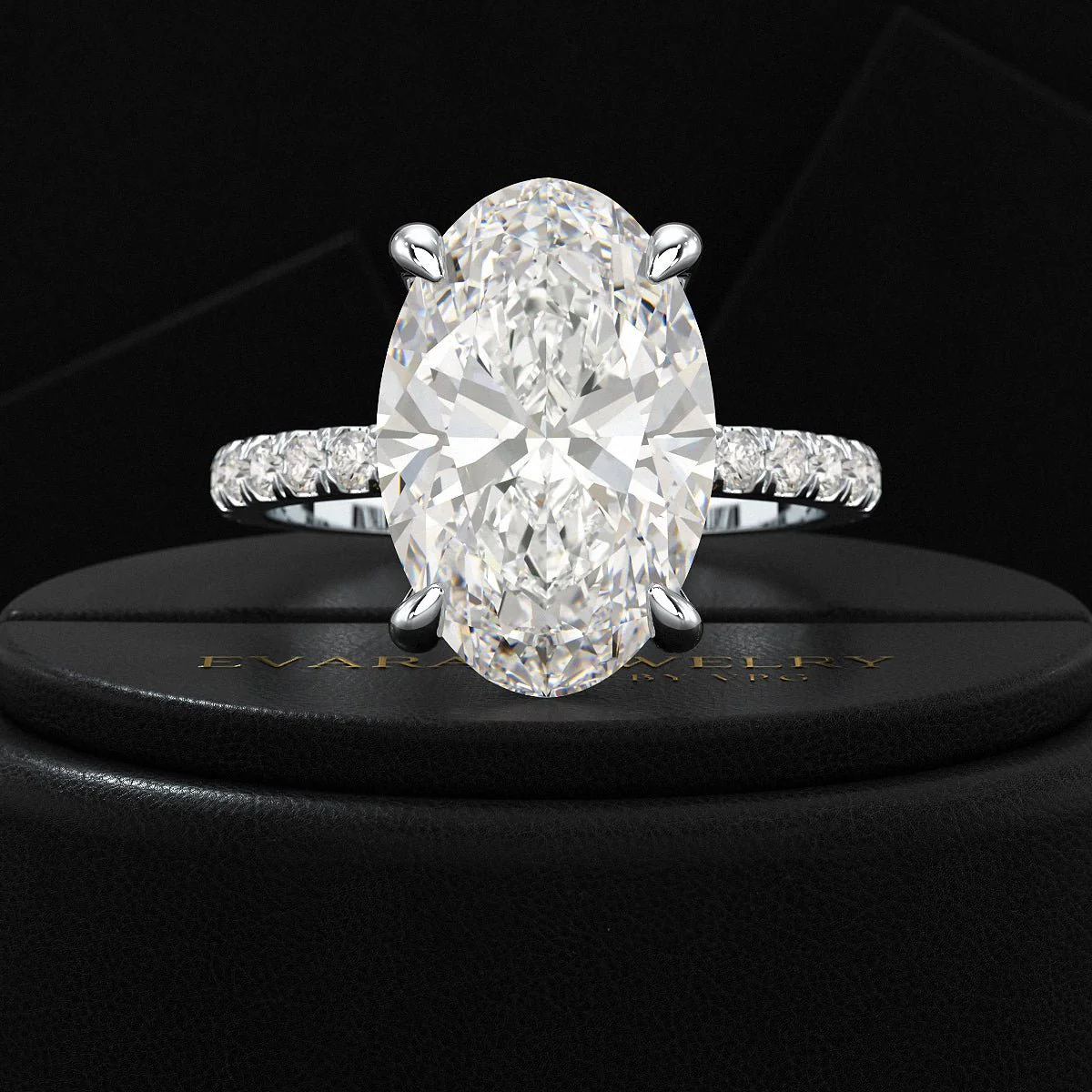 5 Carat Oval Cut Diamond Wedding Ring - Image 15