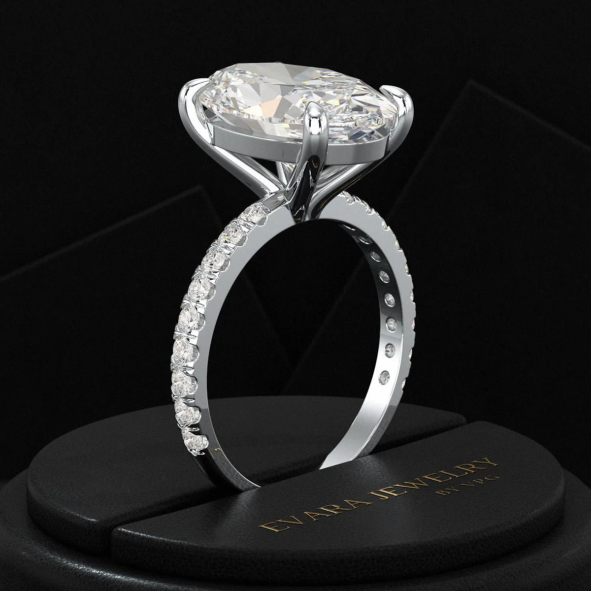 5 Carat Oval Cut Diamond Wedding Ring - Image 16
