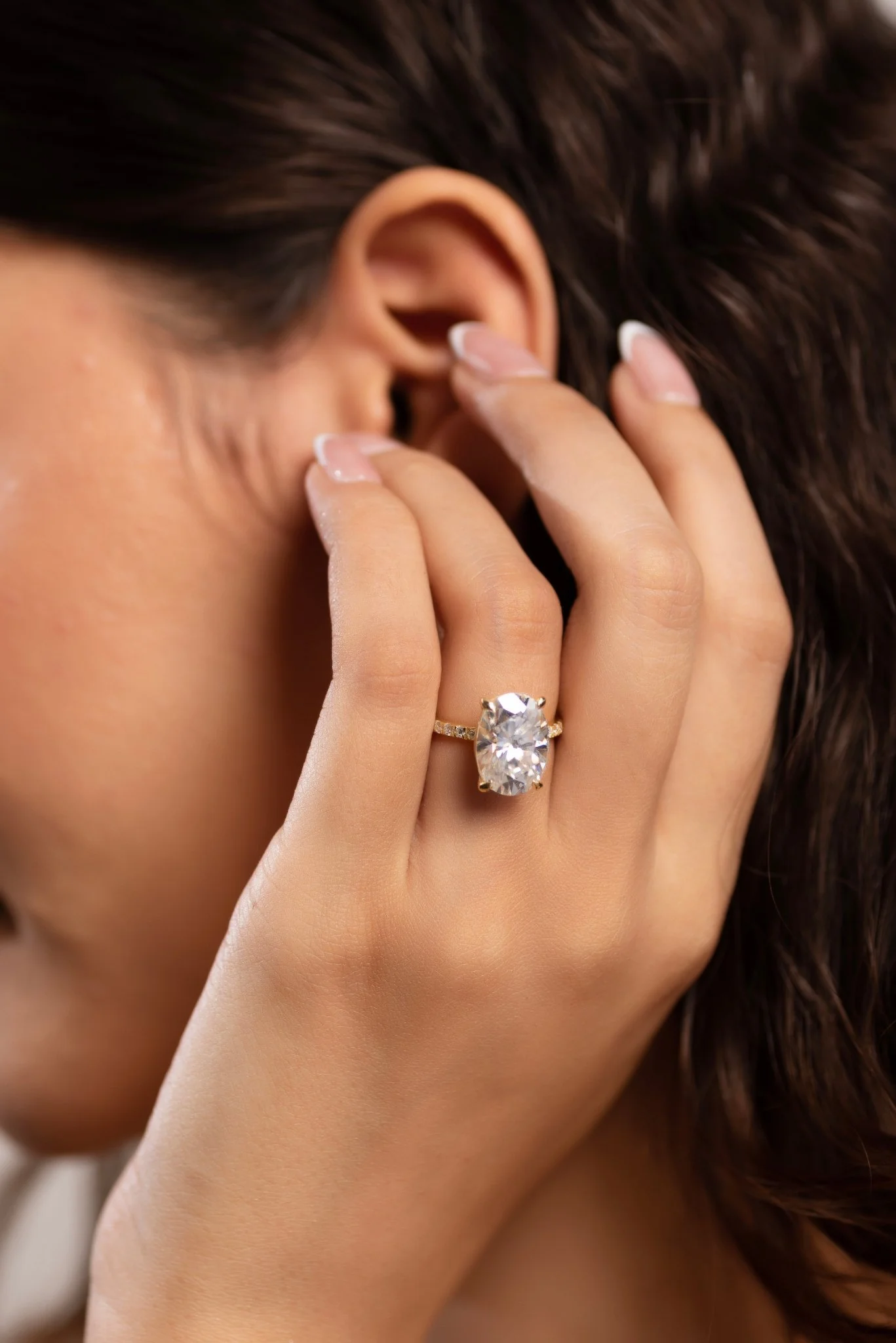 5 Carat Oval Cut Diamond Wedding Ring - Image 5