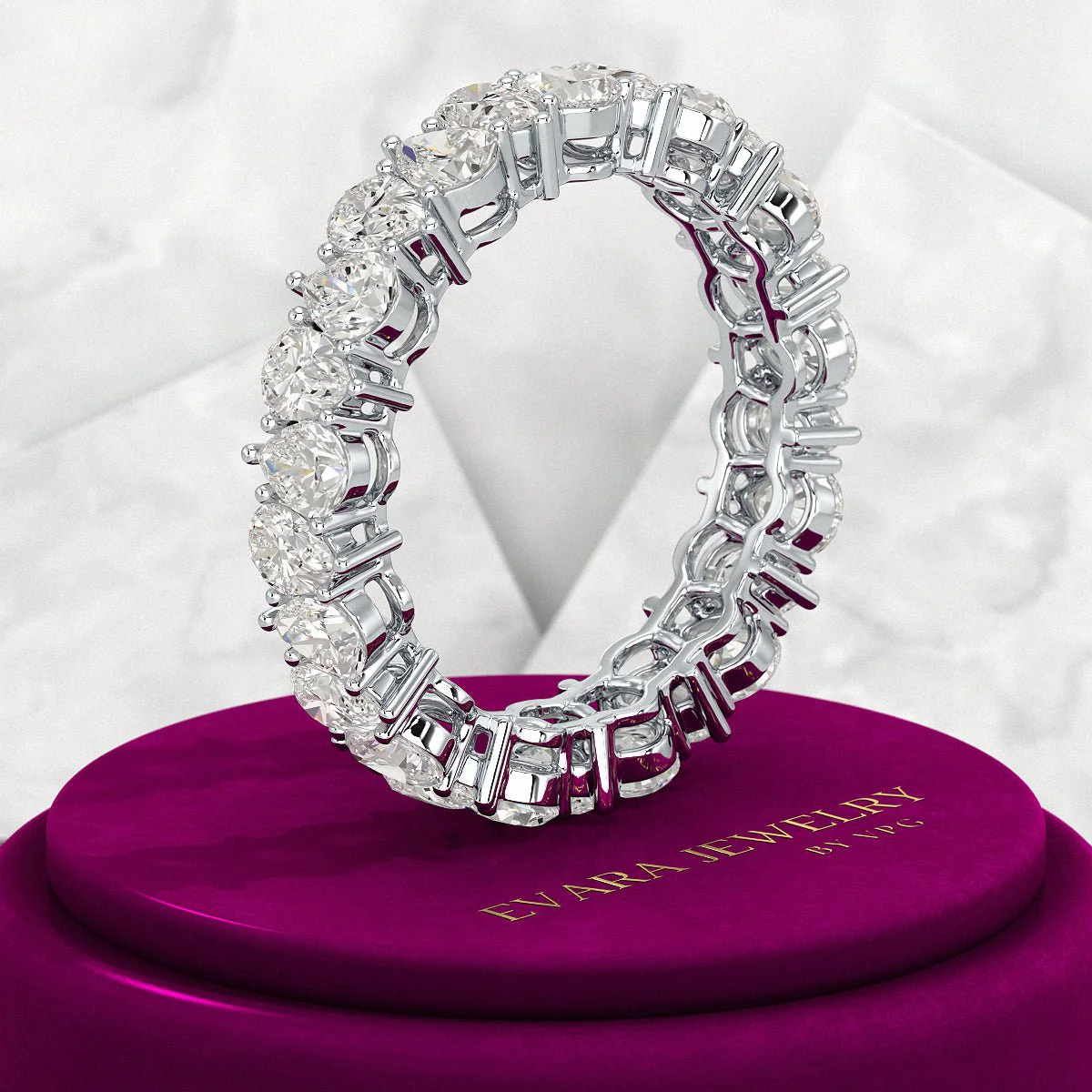 5 Carat Pear Cut Diamond Eternity Band - Image 10