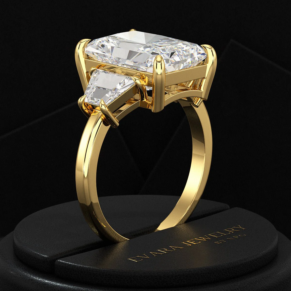 5 Carat Radiant Cut Diamond Engagement Ring - Image 5