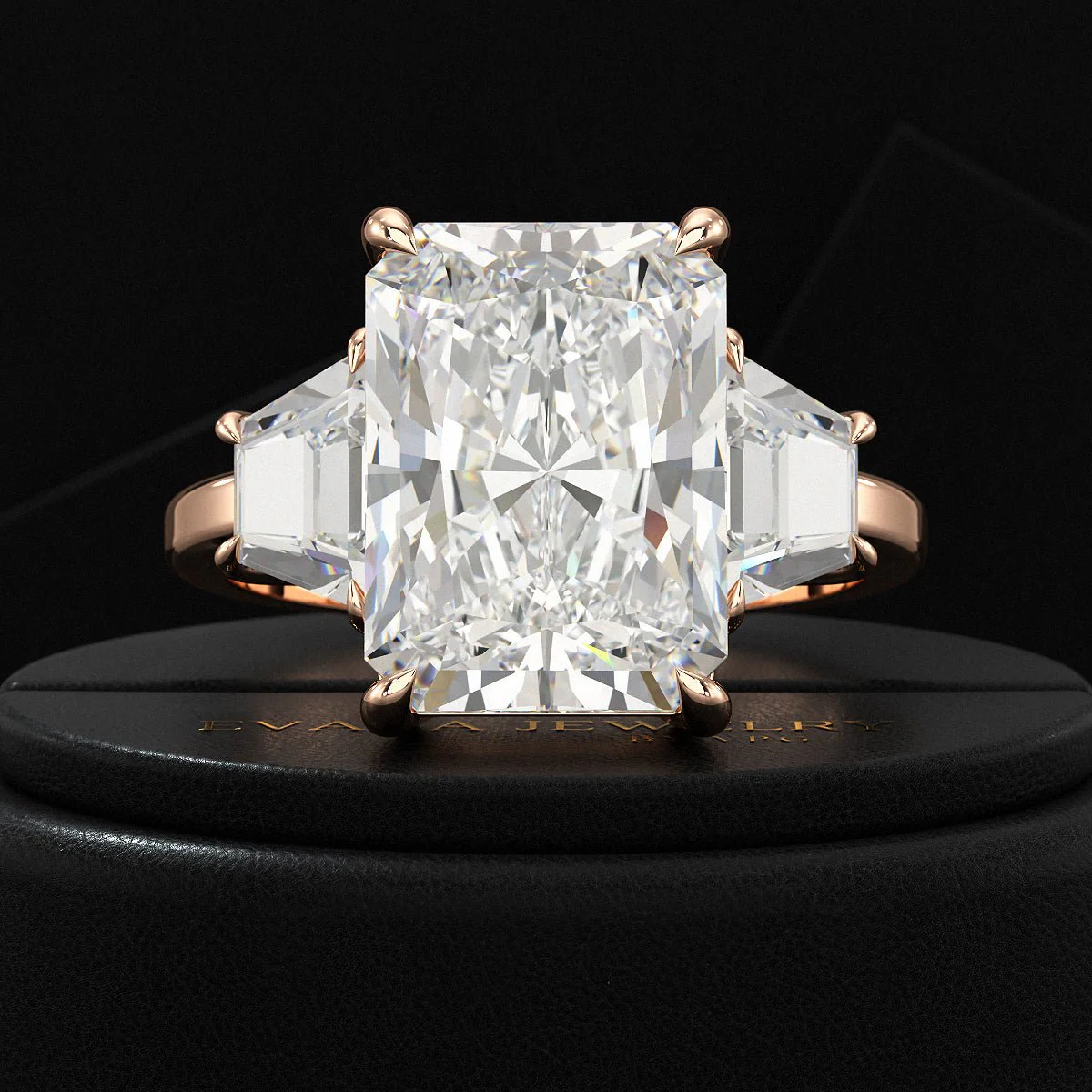 5 Carat Radiant Cut Diamond Engagement Ring - Image 7
