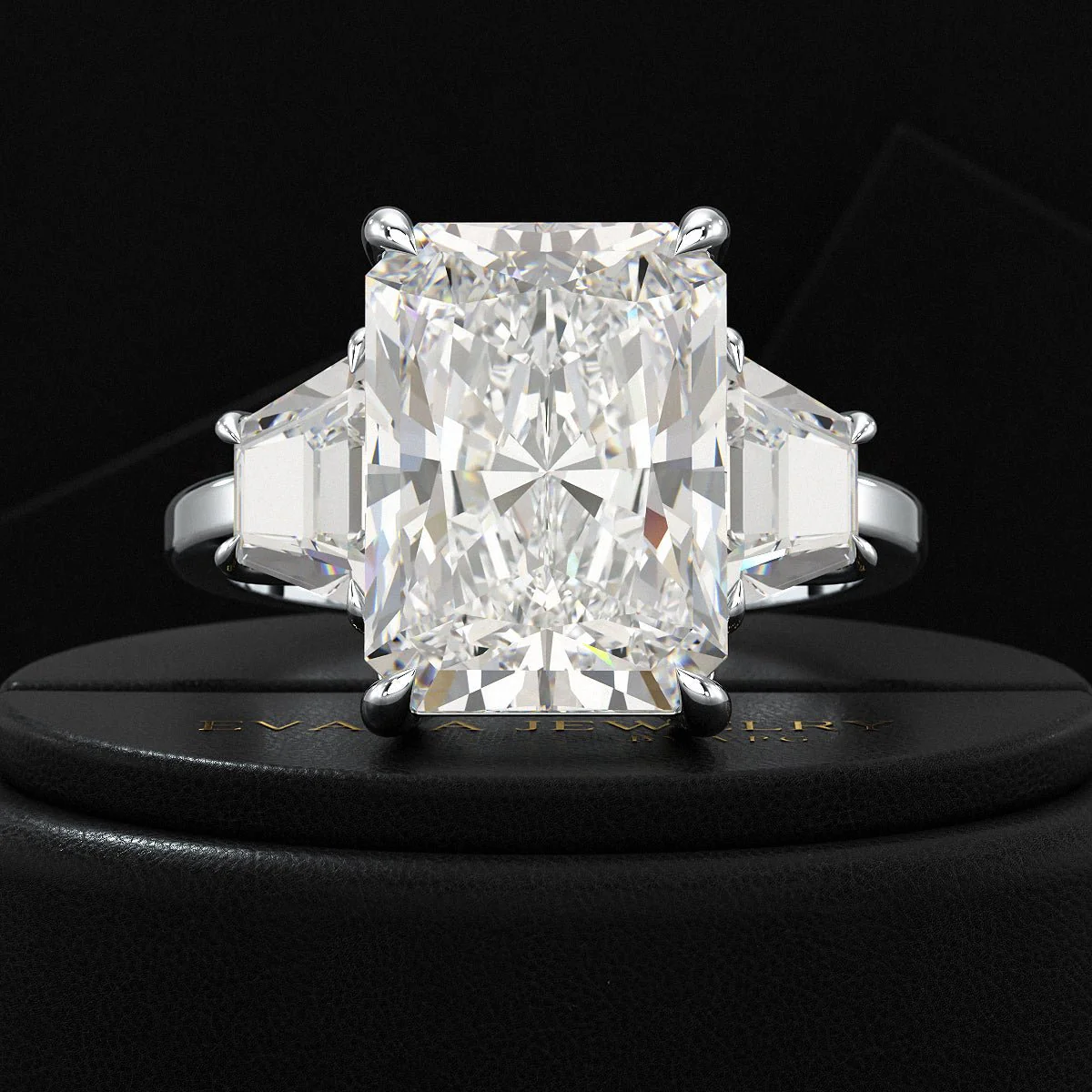 5 Carat Radiant Cut Diamond Engagement Ring - Image 9