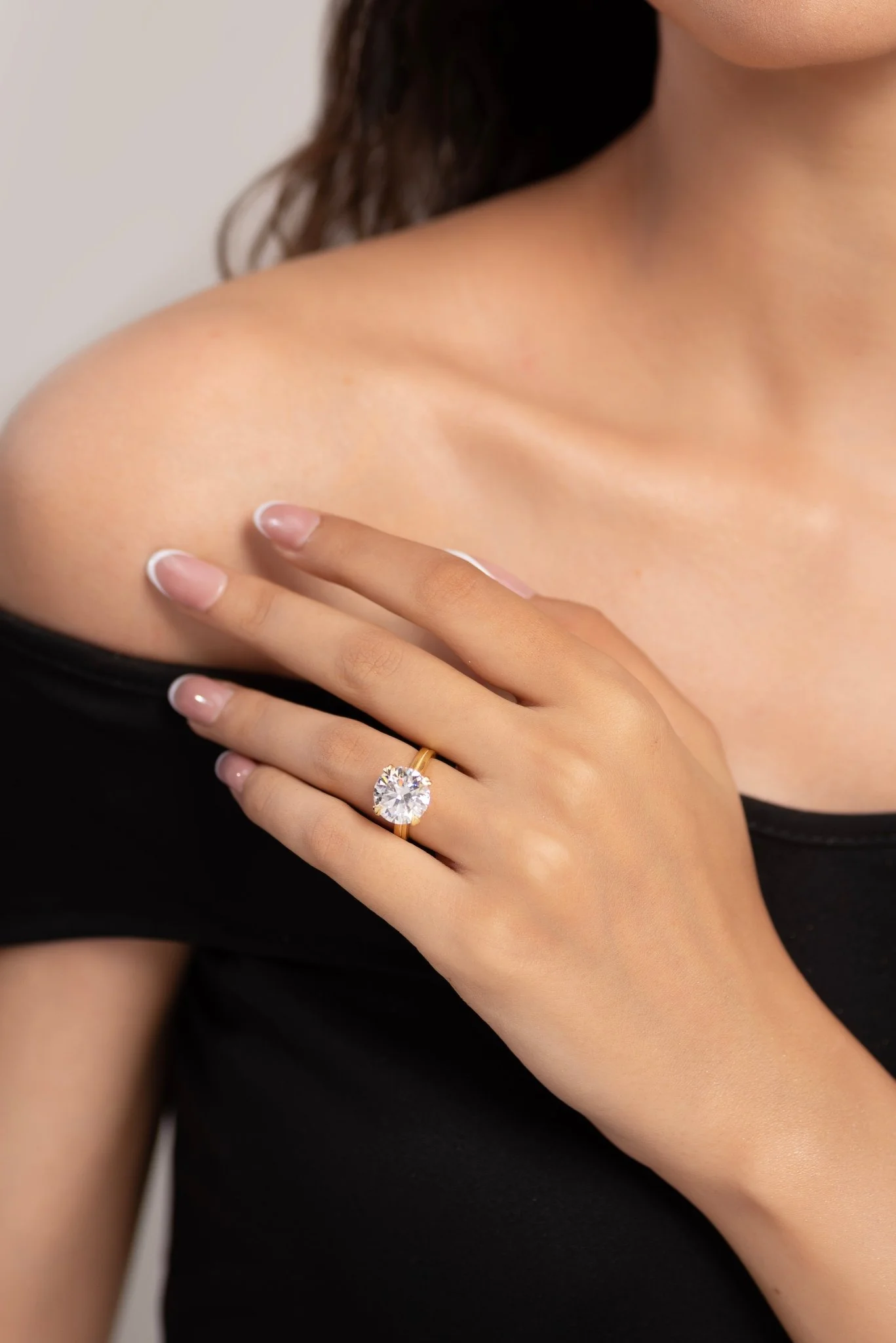 5 Carat Round Cut Lab Grown Diamond Twin Band Engagement Ring - Image 9