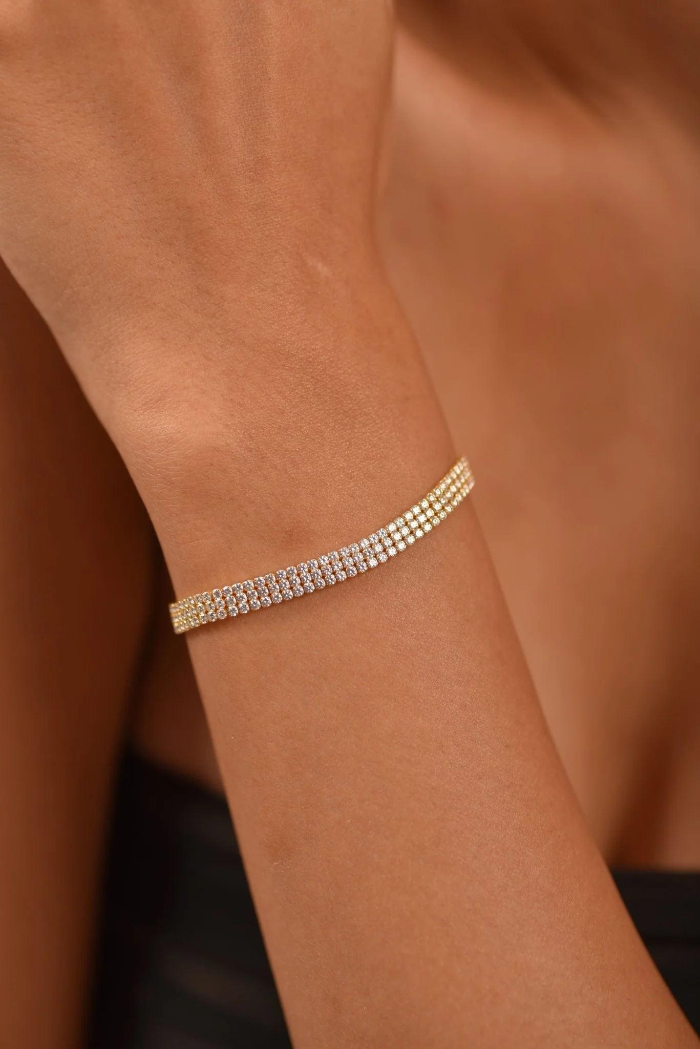 5 Carat Three Row Diamond Tennis Bracelet
