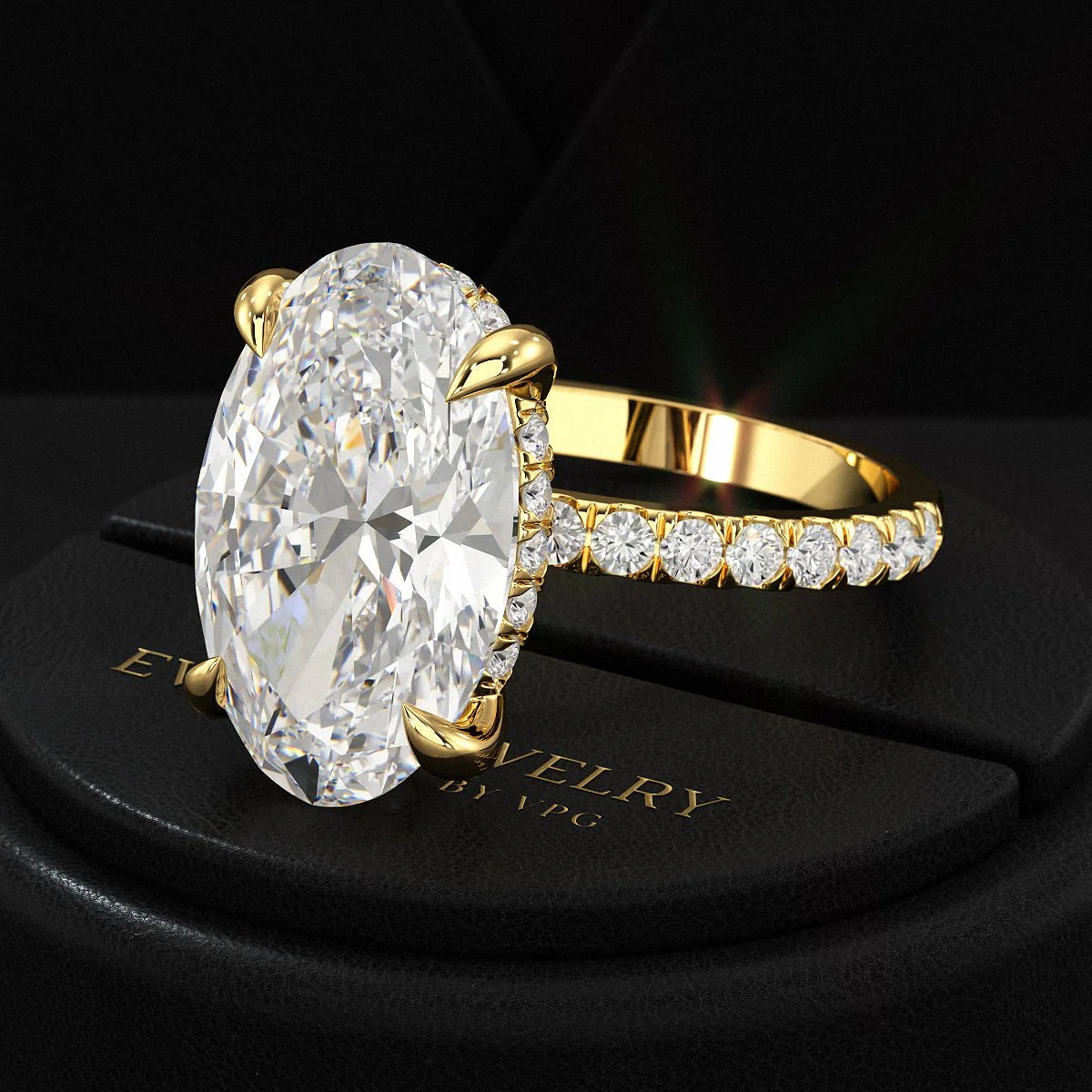 6 Carat Oval Diamond Engagement Ring - Image 6