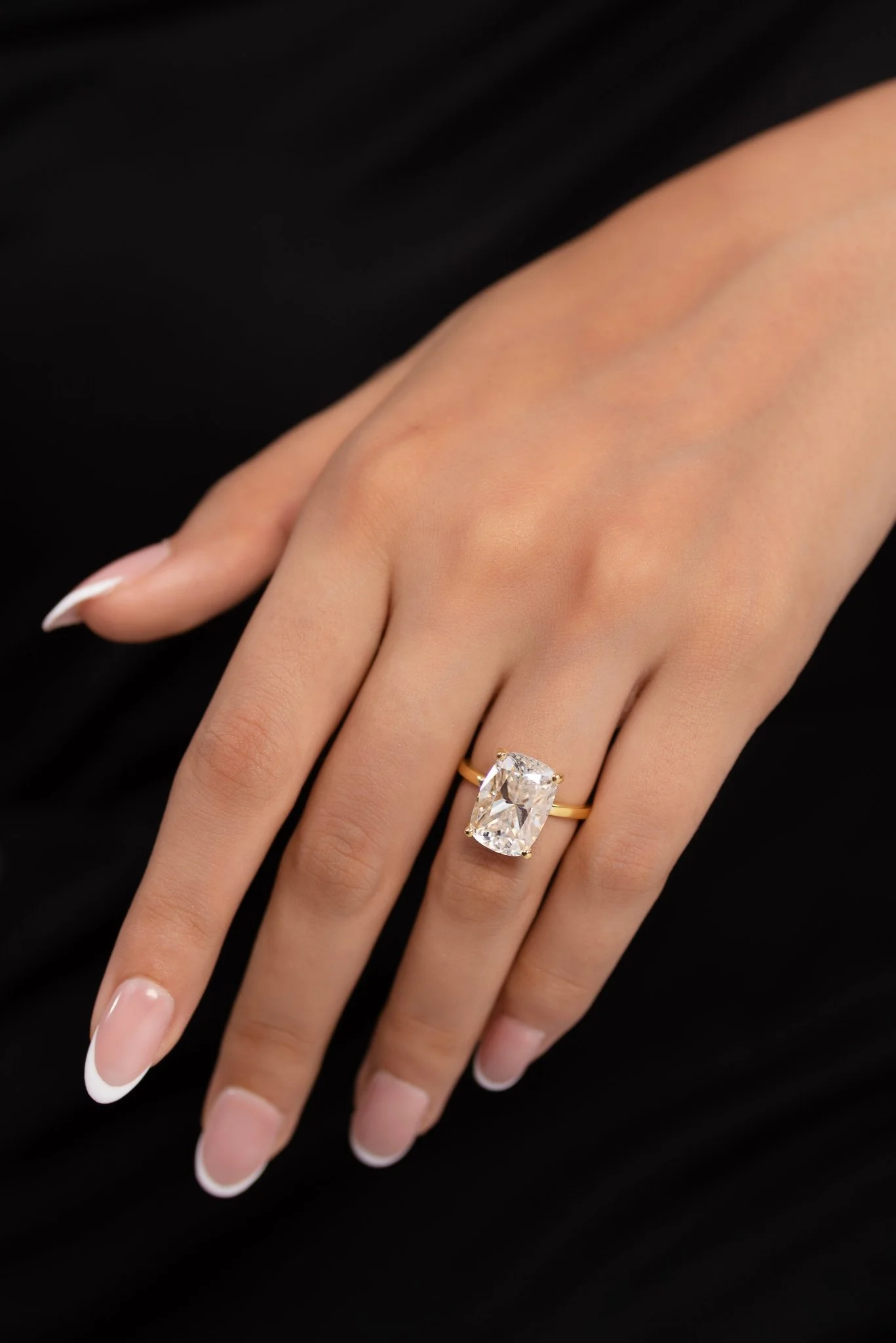 7 Carat Elongated Cushion Cut Diamond Engagement Ring - Image 3