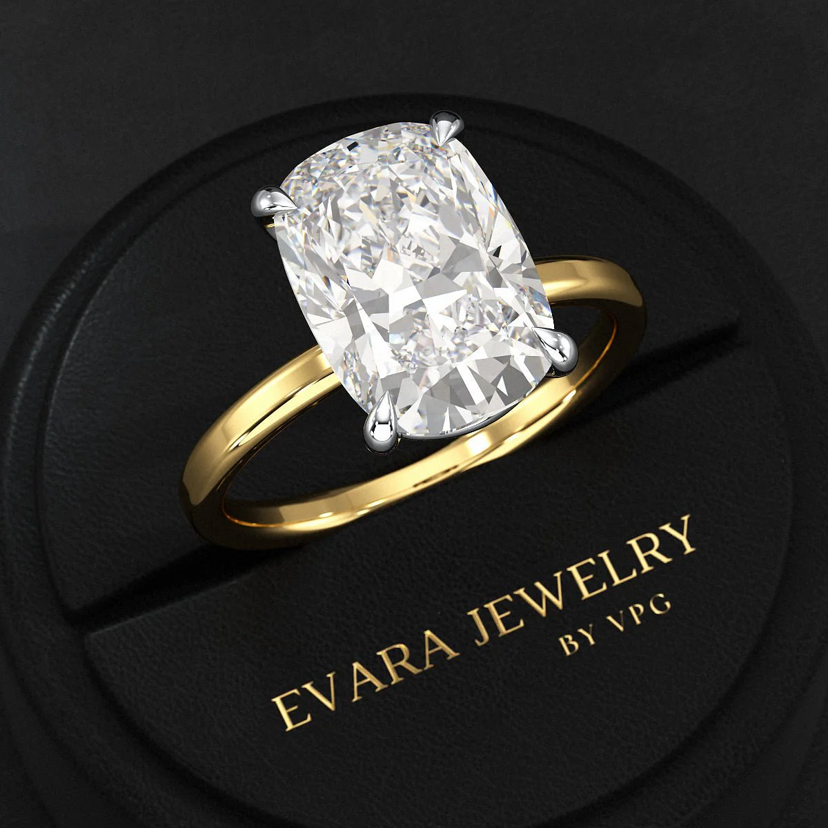 7 Carat Elongated Cushion Cut Diamond Engagement Ring - Image 6