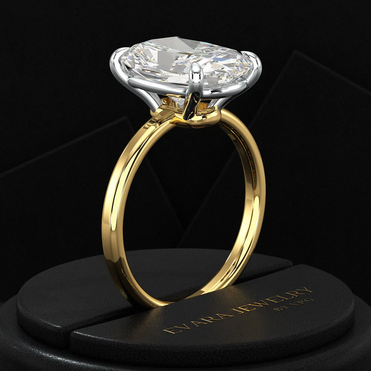 7 Carat Elongated Cushion Cut Diamond Engagement Ring - Image 9