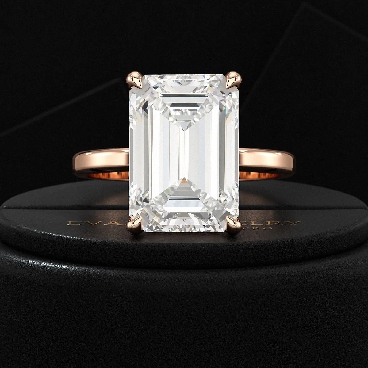 7 Carat Emerald Cut Diamond Solitaire Engagement Ring - Image 12