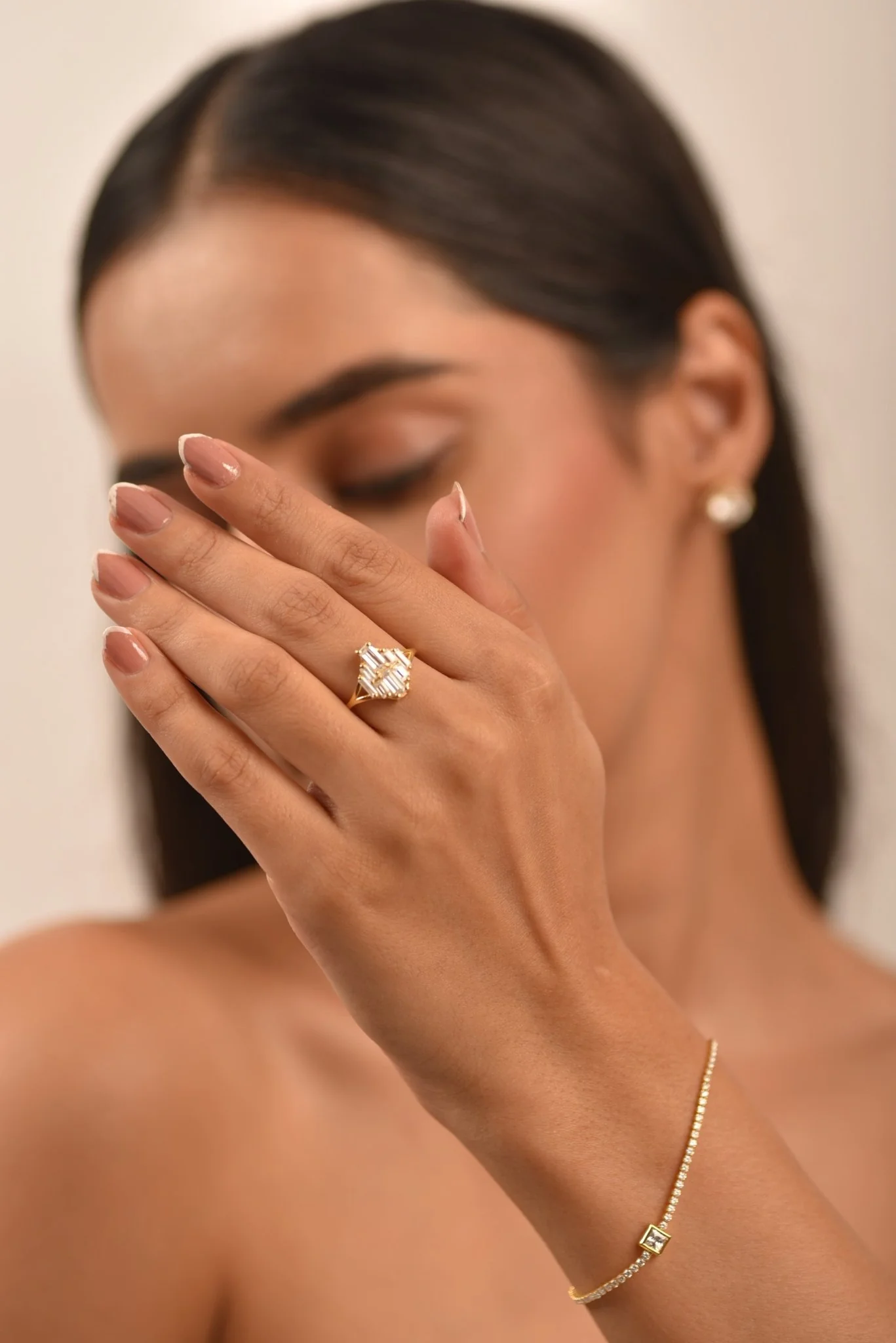 Baguette Cluster Diamond Ring - Image 2