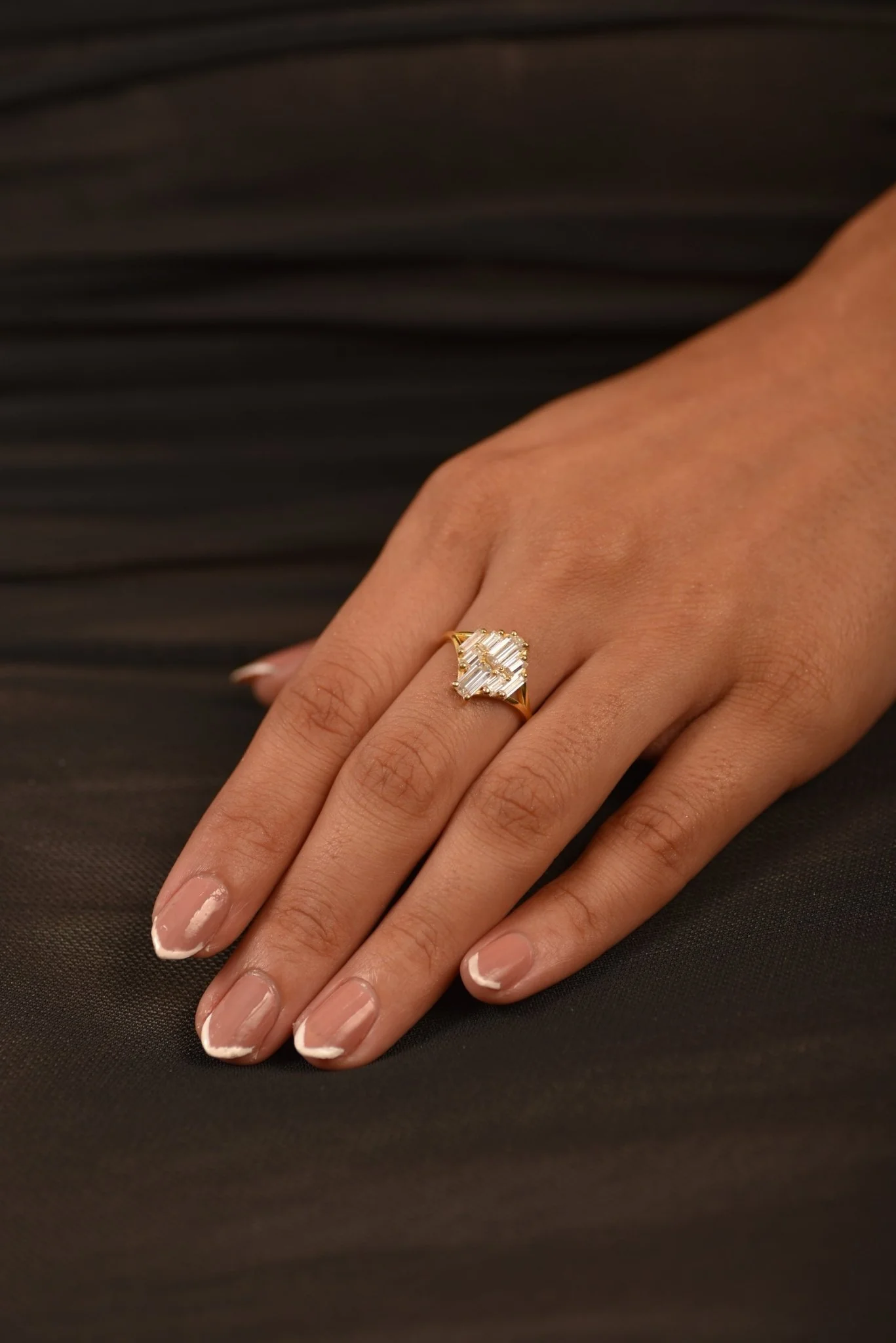 Baguette Cluster Diamond Ring - Image 4