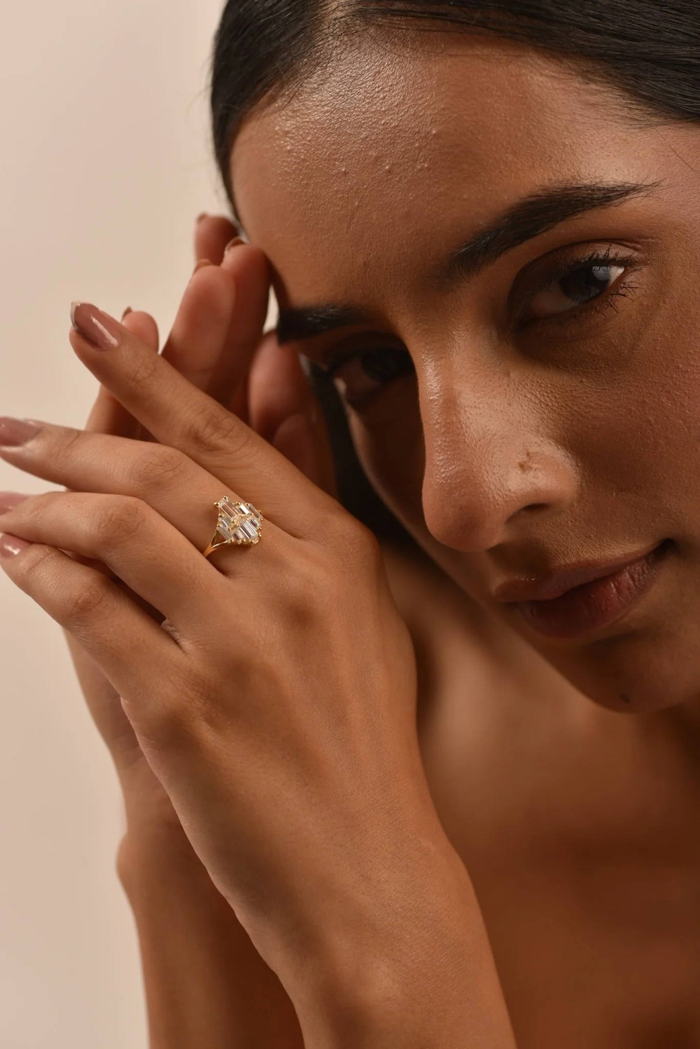 Baguette Cluster Diamond Ring - Image 8