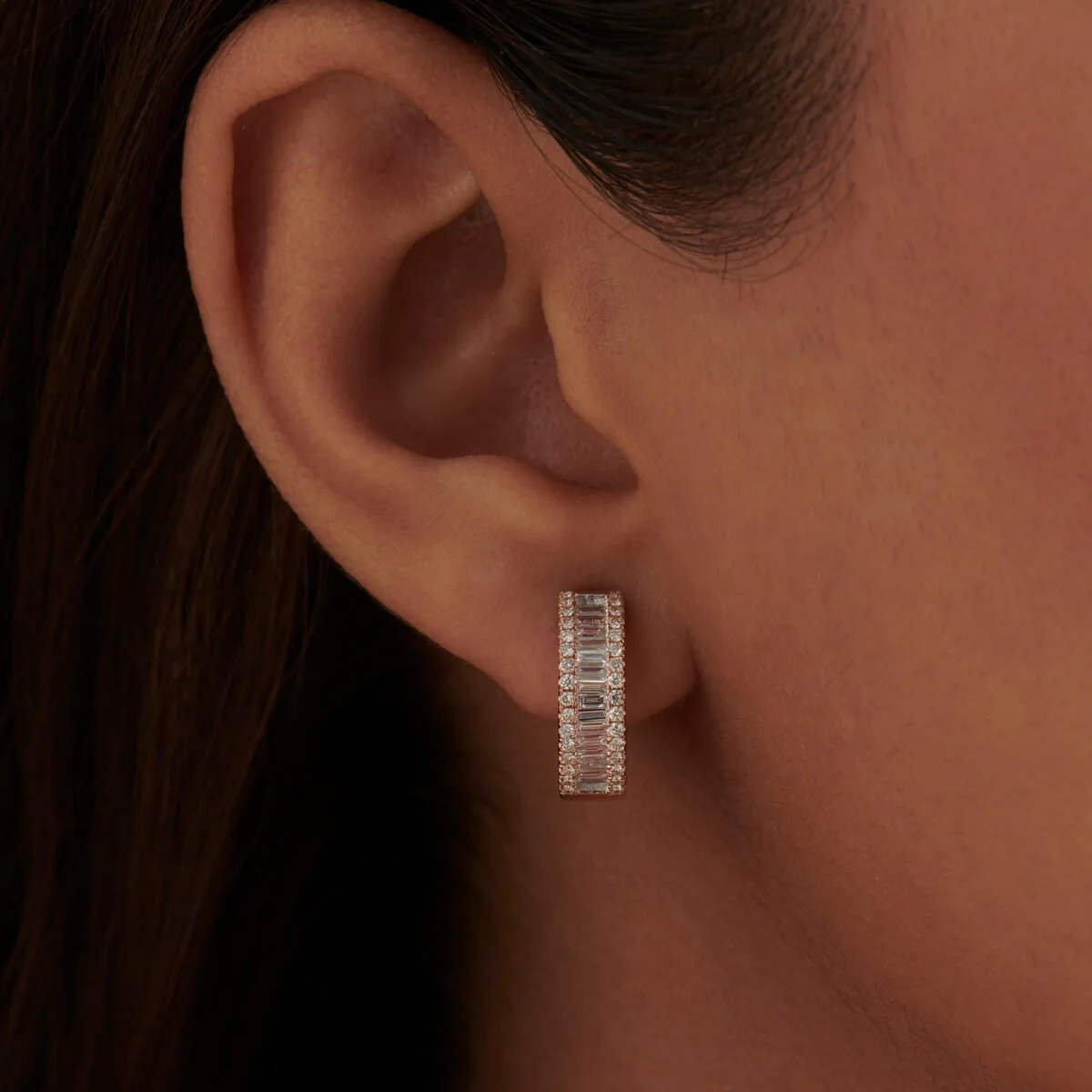 Everyday Diamond Hoop Earrings