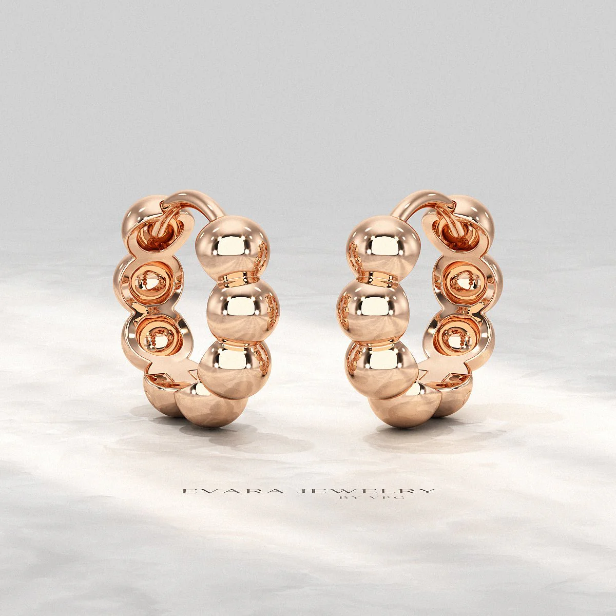 Bold Bubble Bead Hoop Earrings - Image 11