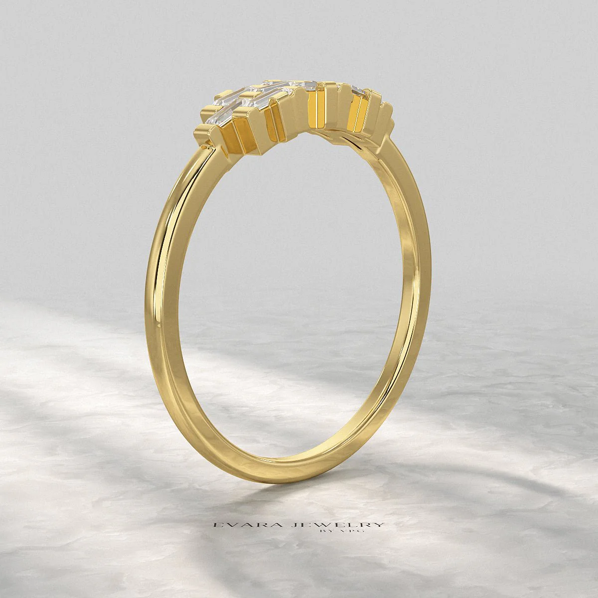 Checkboard Diamond Baguette Ring - Image 14