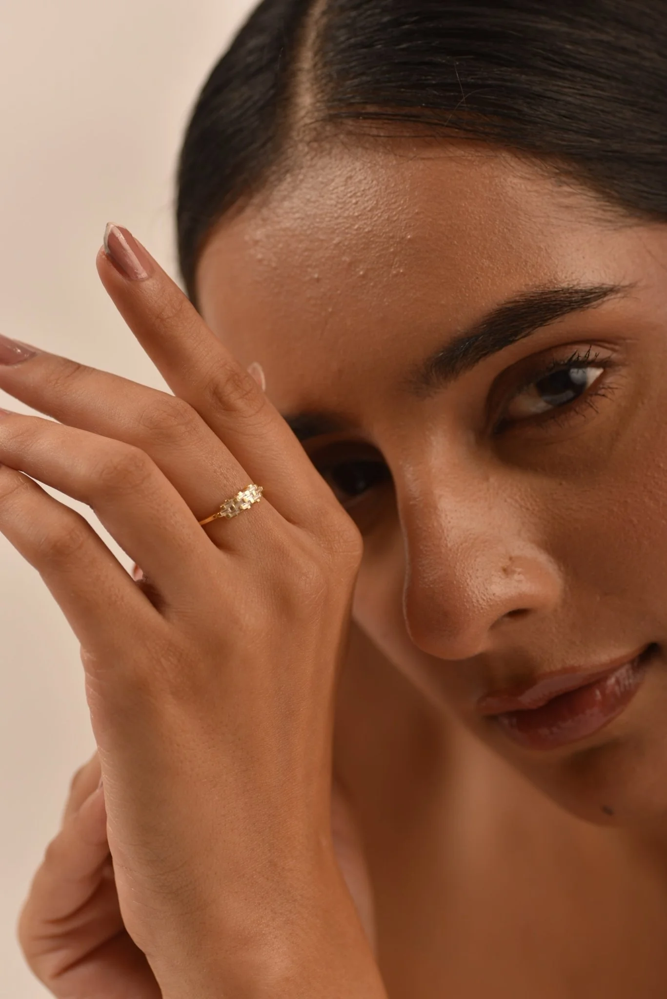 Checkboard Diamond Baguette Ring - Image 5