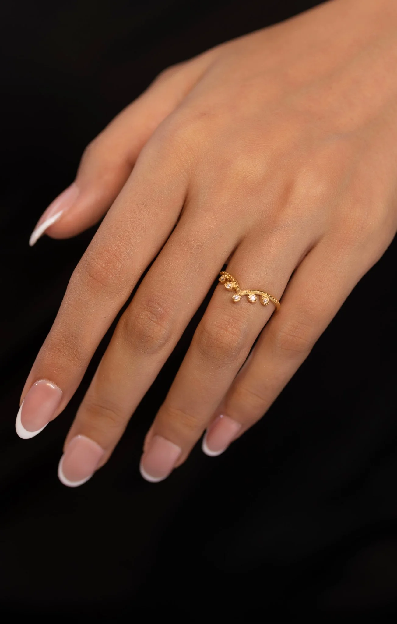Chevron Nature Insipred Twig Stacking Ring - Image 4