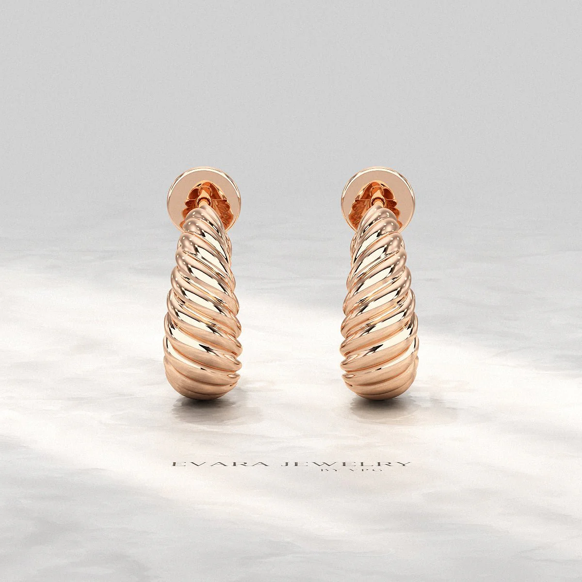 Chunky Twisted Gold Hoop Earrings for Women - Image 12
