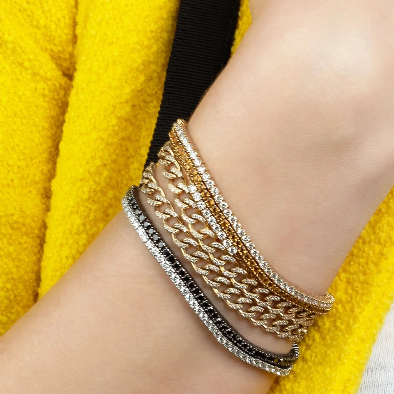 Personalized Citrine Tennis Bracelet in 14K/18K Yellow Gold / November Birthstone Bracelet - Image 2