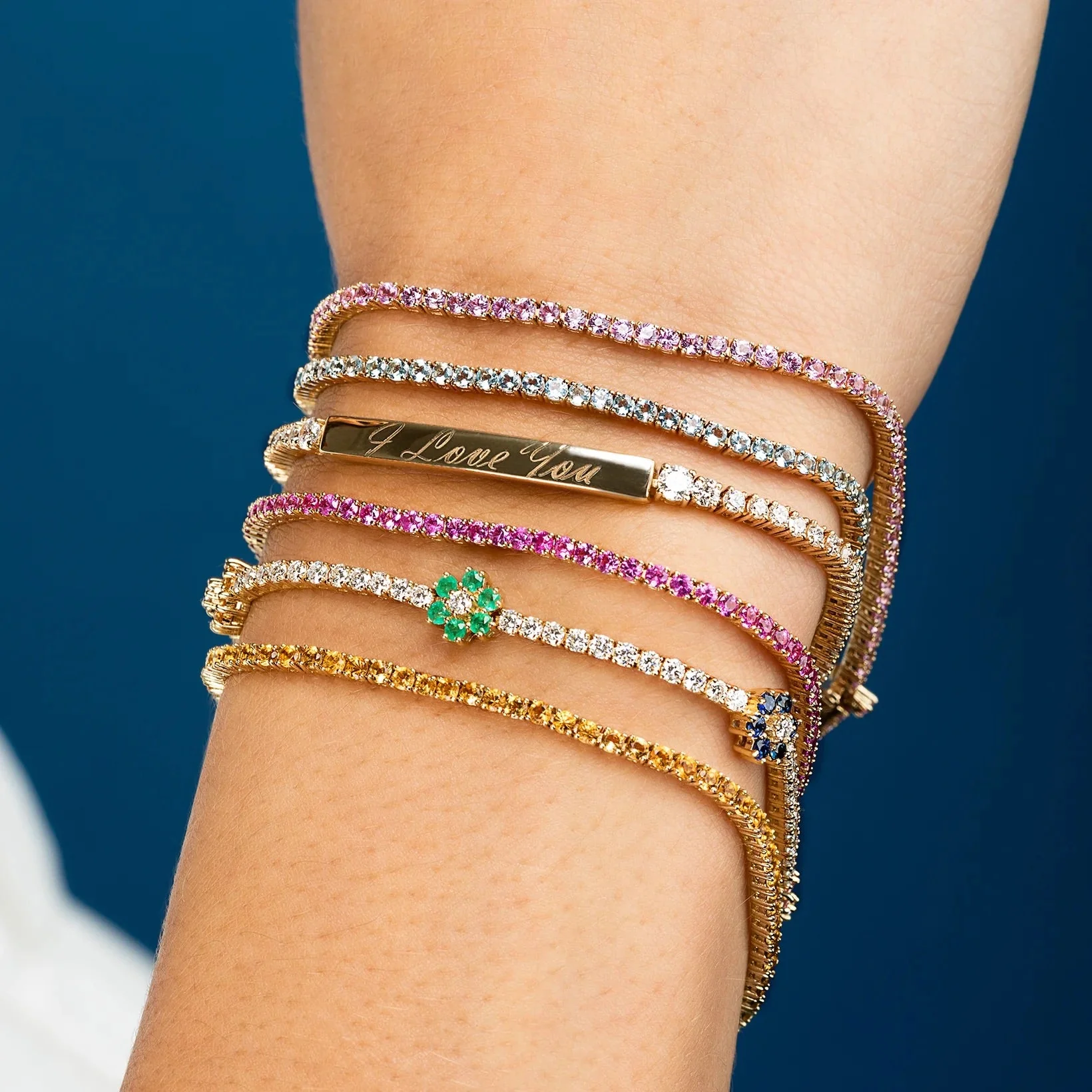 Personalized Citrine Tennis Bracelet in 14K/18K Yellow Gold / November Birthstone Bracelet - Image 7