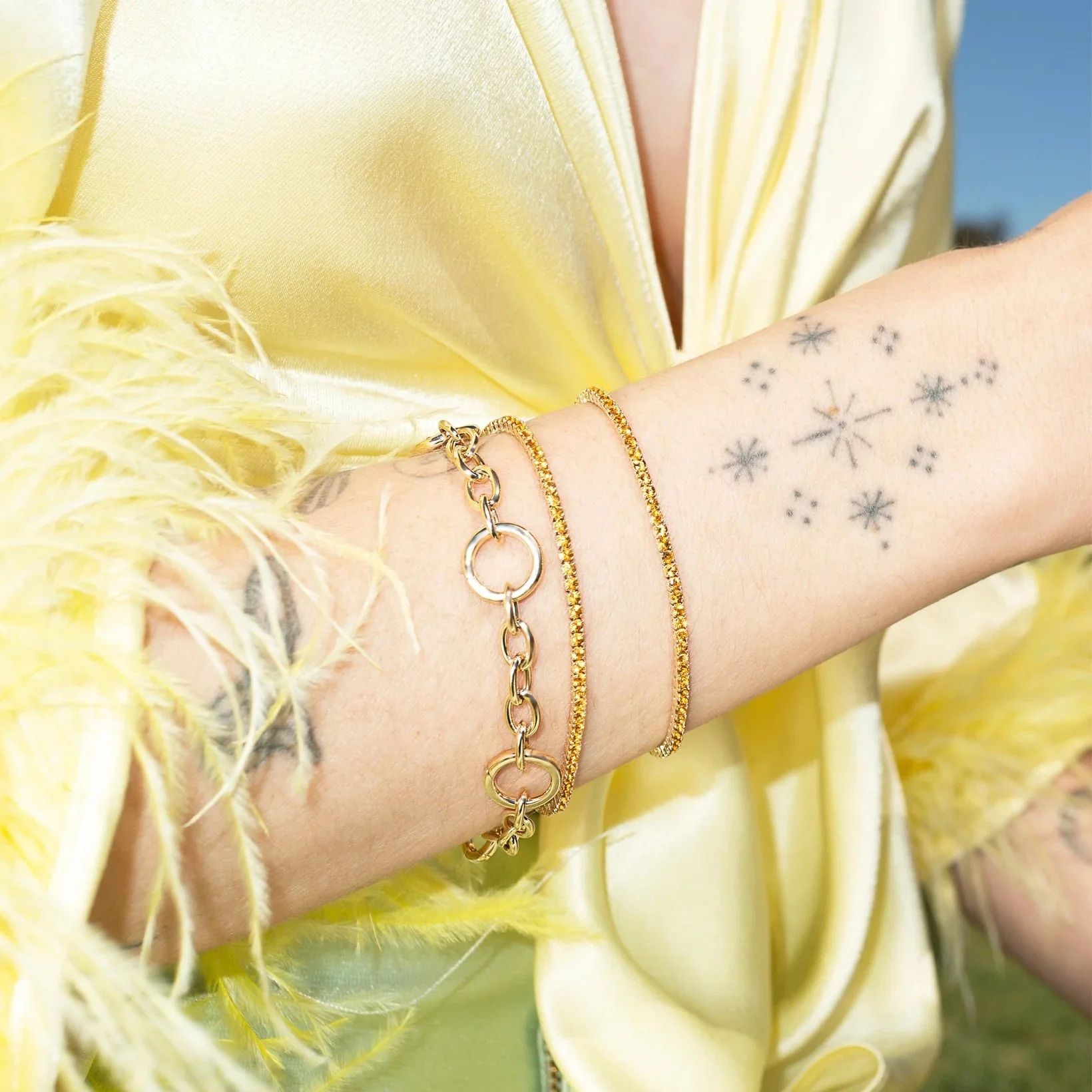 Personalized Citrine Tennis Bracelet in 14K/18K Yellow Gold / November Birthstone Bracelet - Image 8