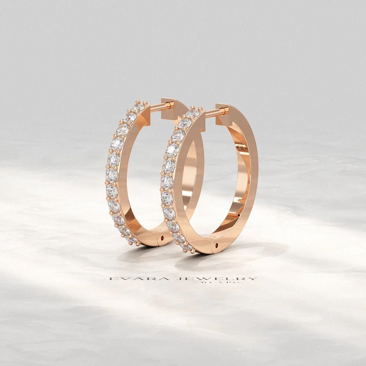 Diamond Half Hoop Earrings for Women - Image 12