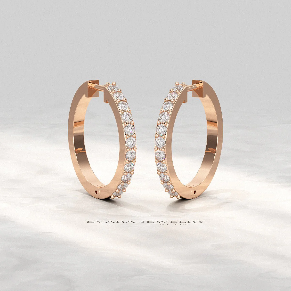 Diamond Half Hoop Earrings for Women - Image 13