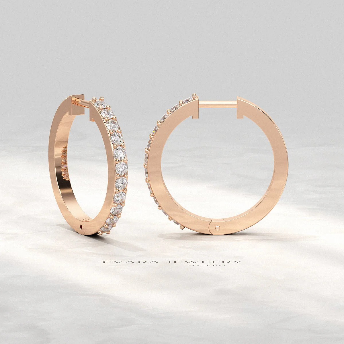 Diamond Half Hoop Earrings for Women - Image 14