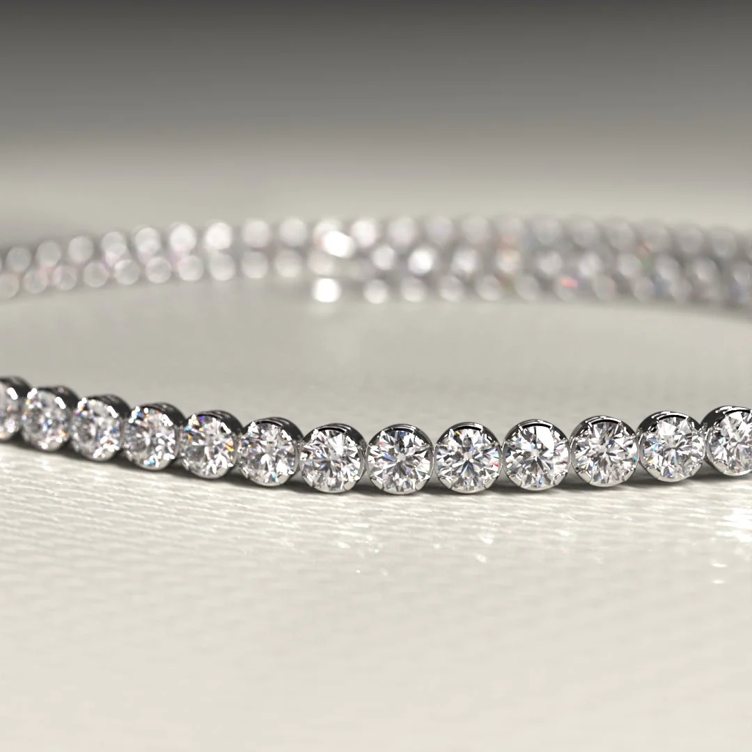 1.72 Carat 14K Gold Dainty Diamond Tennis Bracelet - Image 13