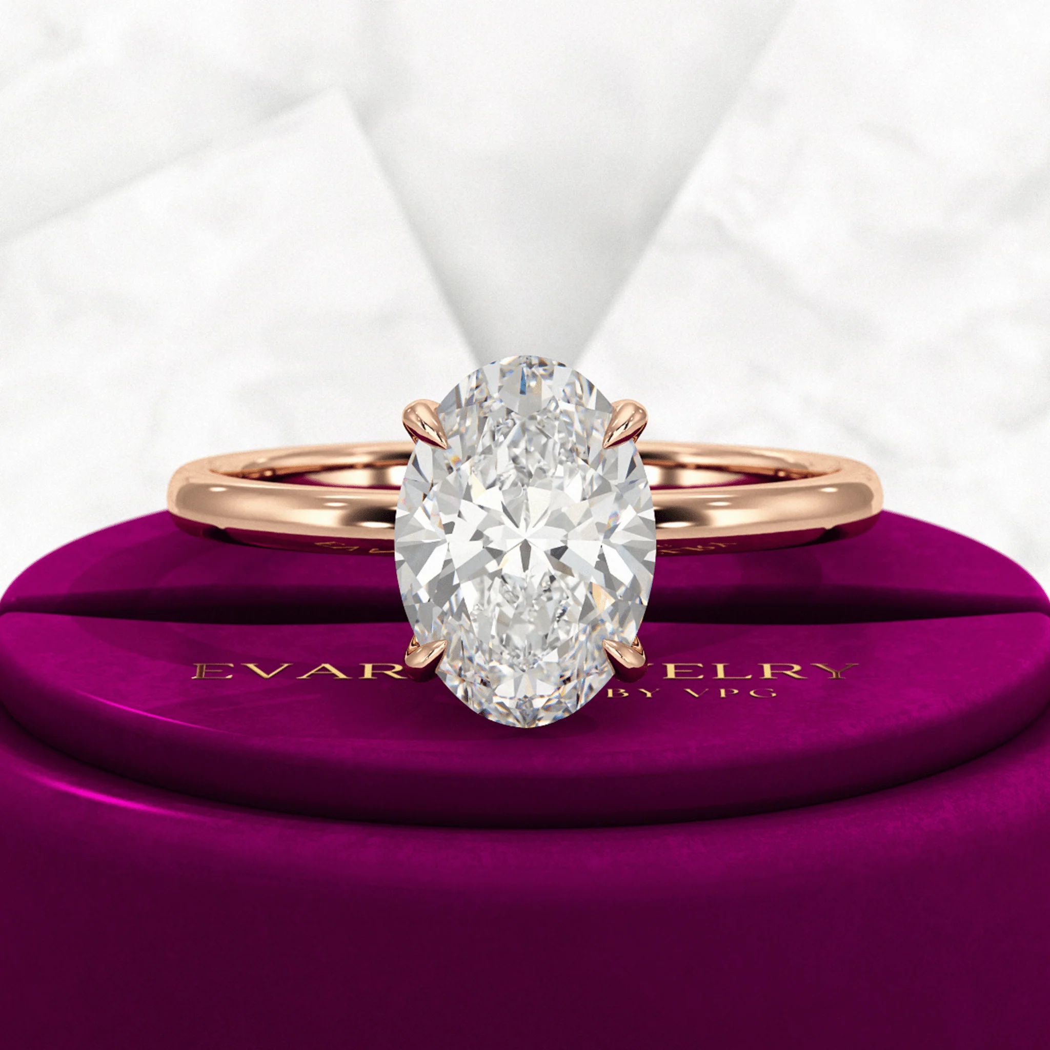 2.25 Carat Oval Cut Diamond Engagement Ring - Image 10