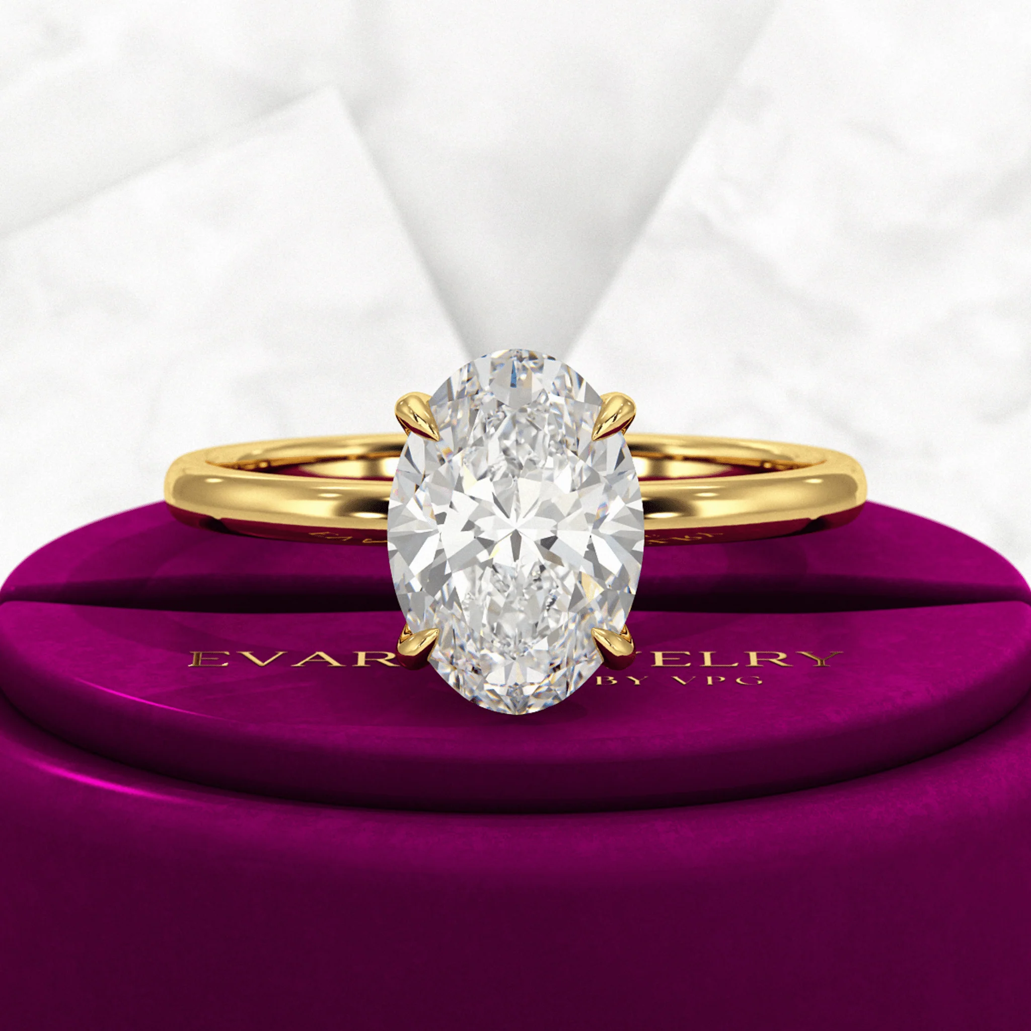 2.25 Carat Oval Cut Diamond Engagement Ring - Image 3