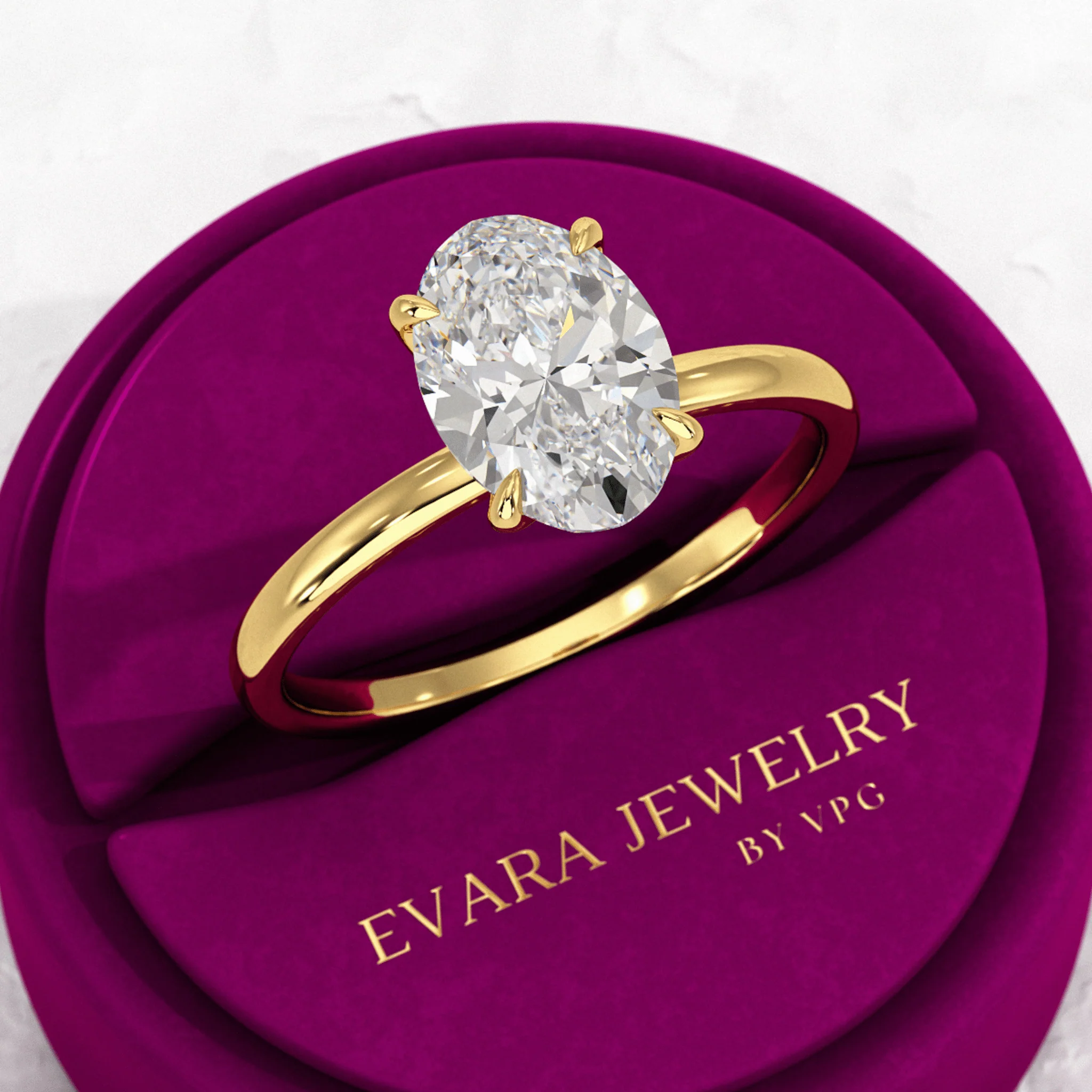 2.25 Carat Oval Cut Diamond Engagement Ring - Image 4