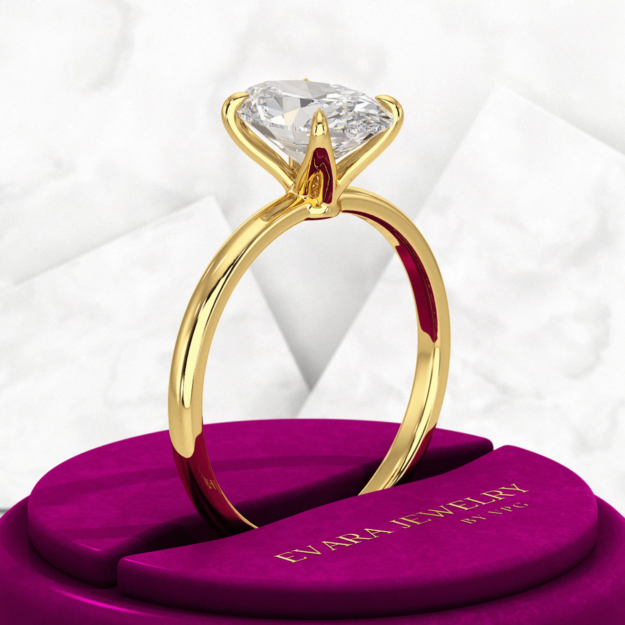 2.25 Carat Oval Cut Diamond Engagement Ring - Image 6
