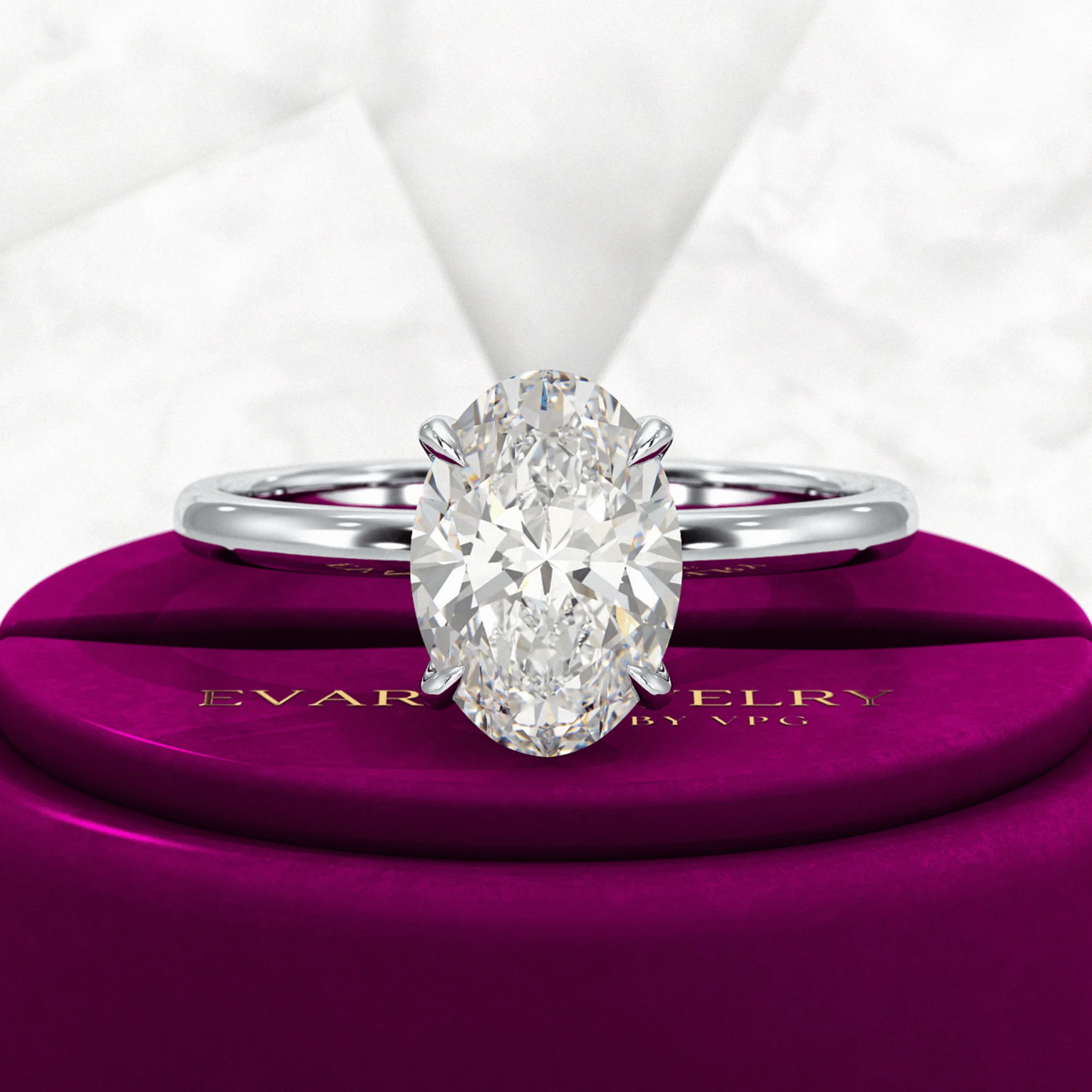 2.25 Carat Oval Cut Diamond Engagement Ring - Image 8